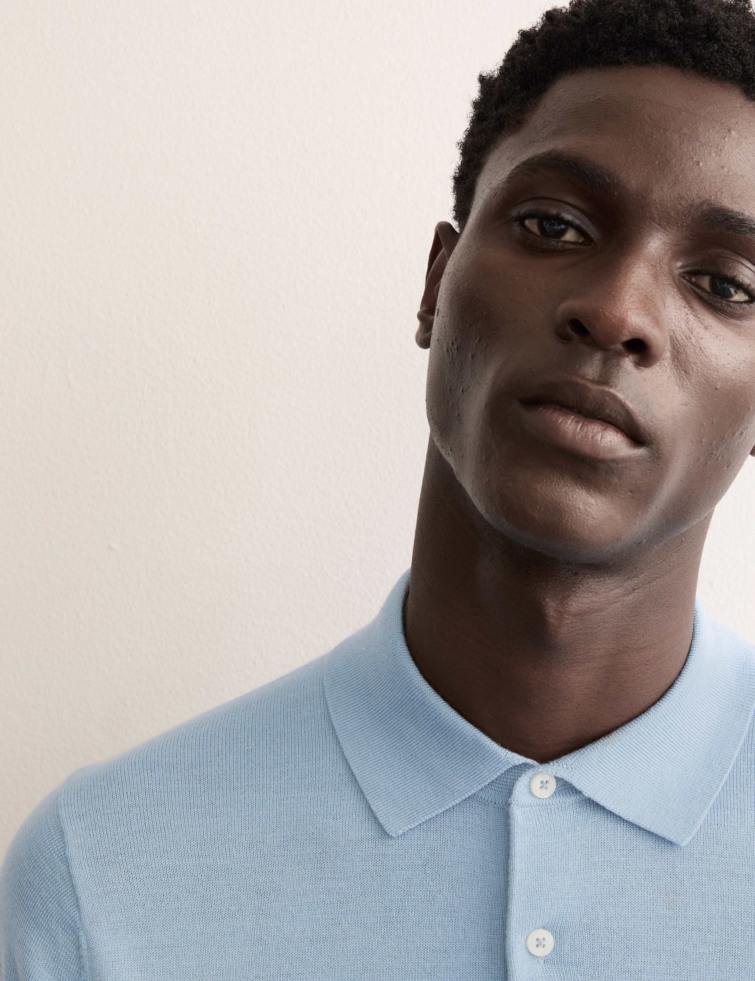 Merino Wool Rich with Silk Knitted Polo Shirt