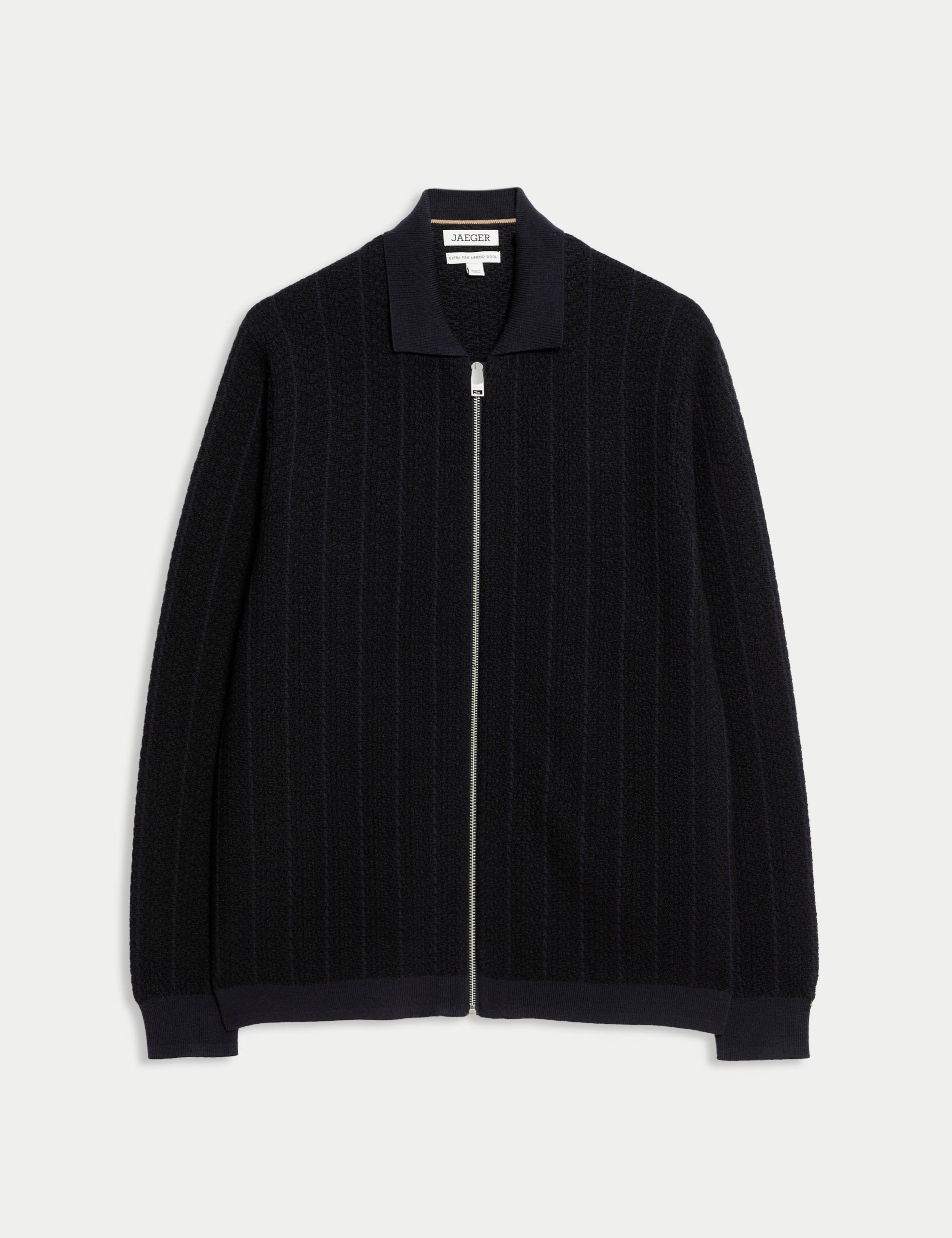 Pure Extra Fine Merino Wool Knitted Jacket