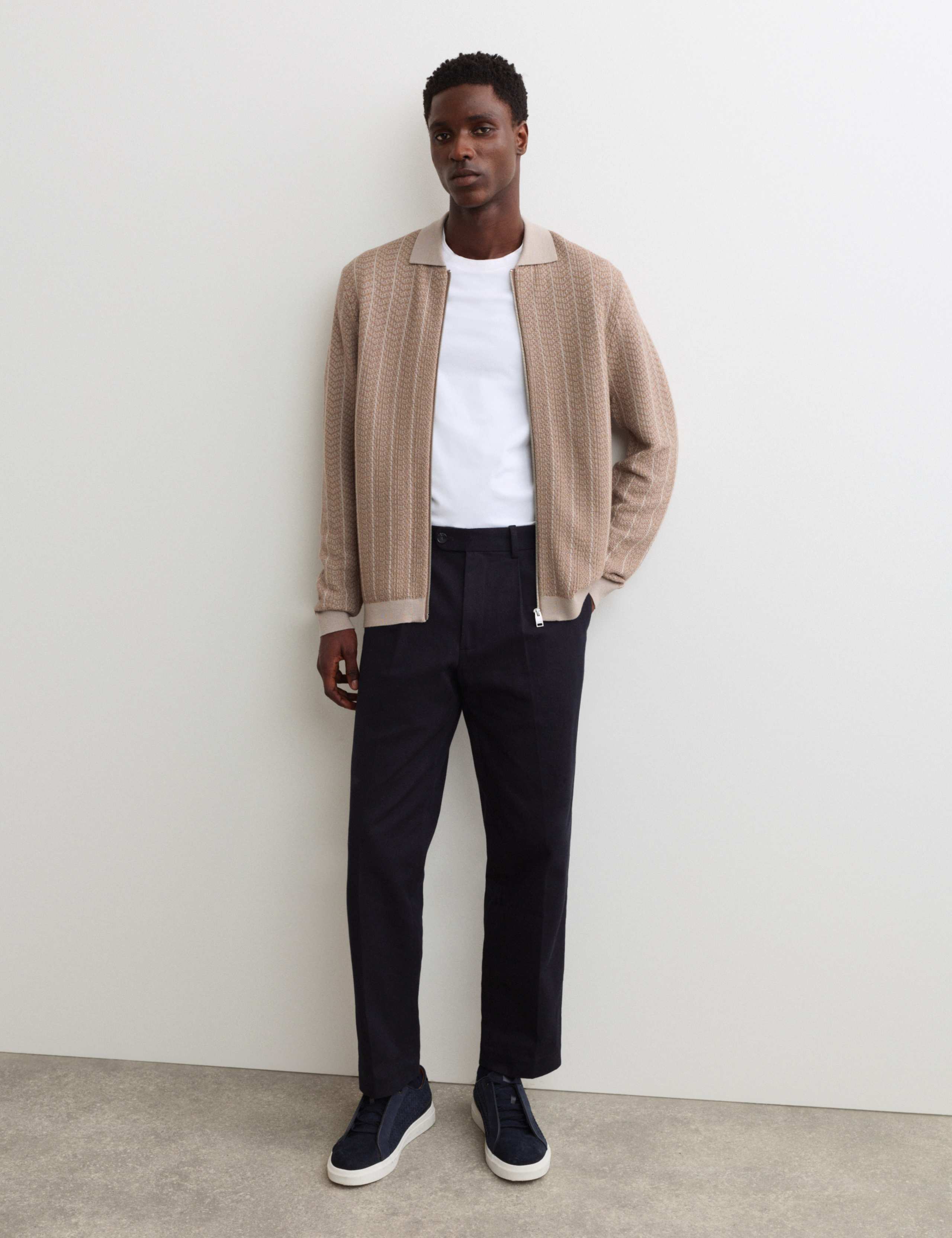 Pure Extra Fine Merino Wool Knitted Jacket