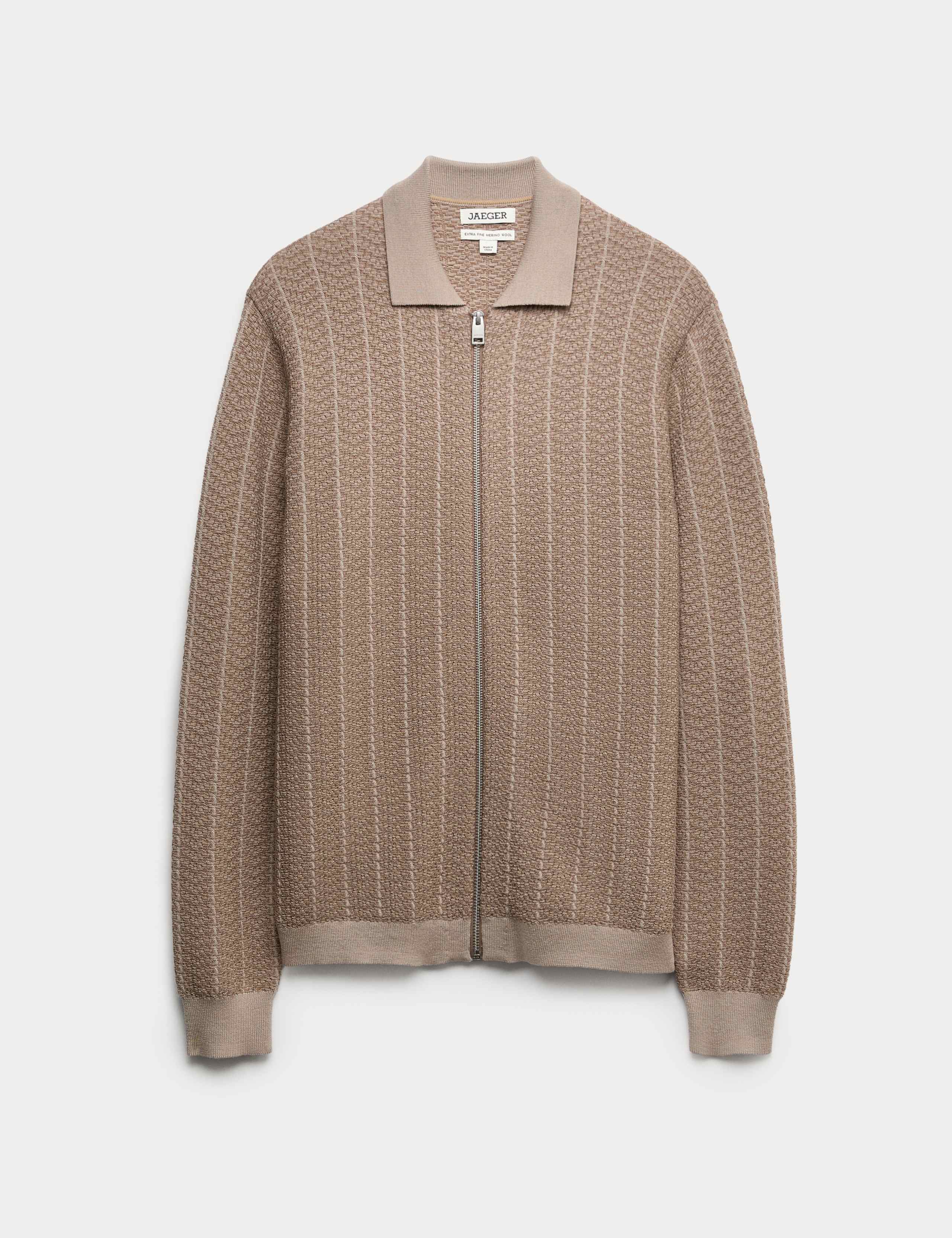Pure Extra Fine Merino Wool Knitted Jacket