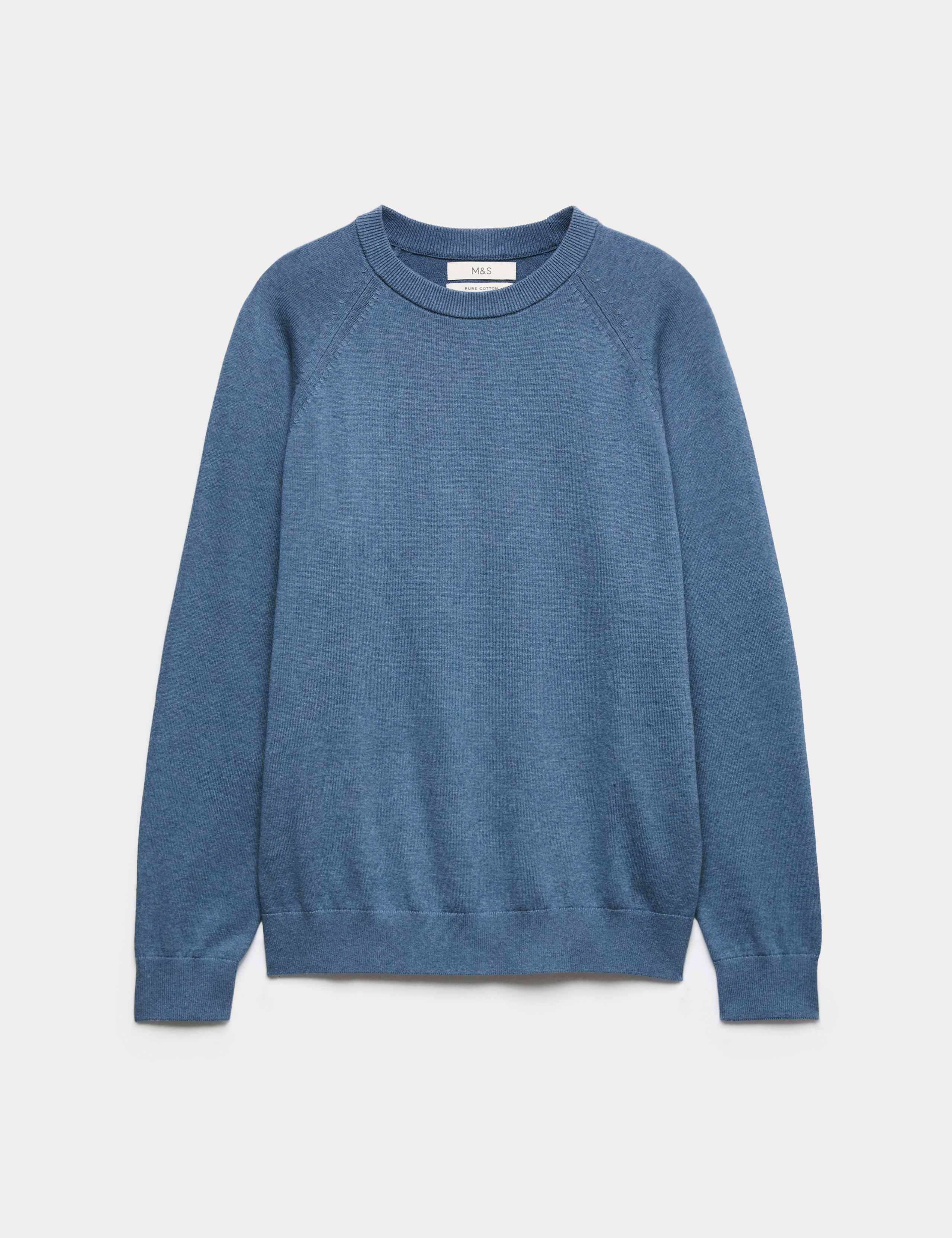 Pure Cotton Crew Neck Jumper