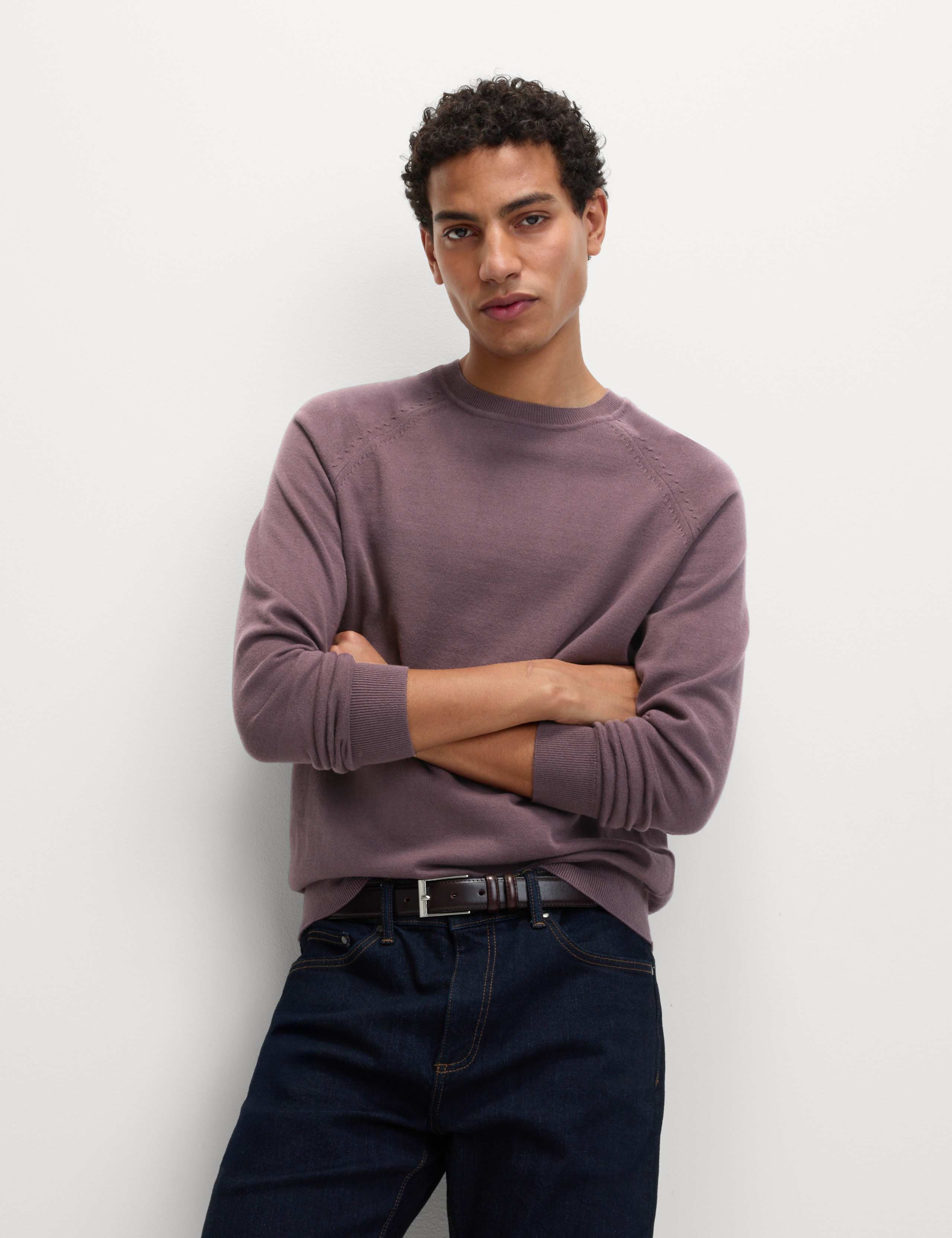 Pure Cotton Crew Neck Jumper