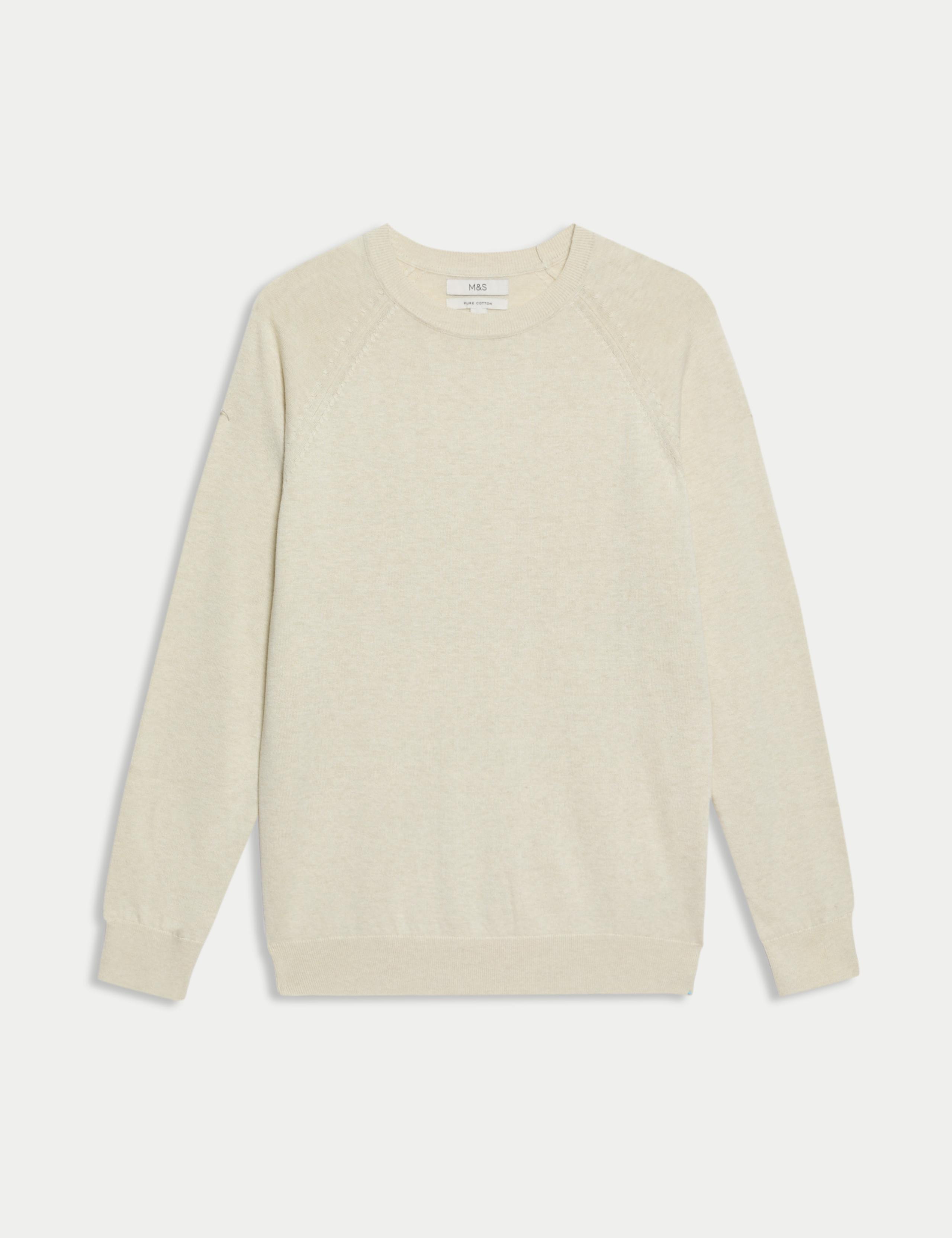 Pure Cotton Crew Neck Jumper