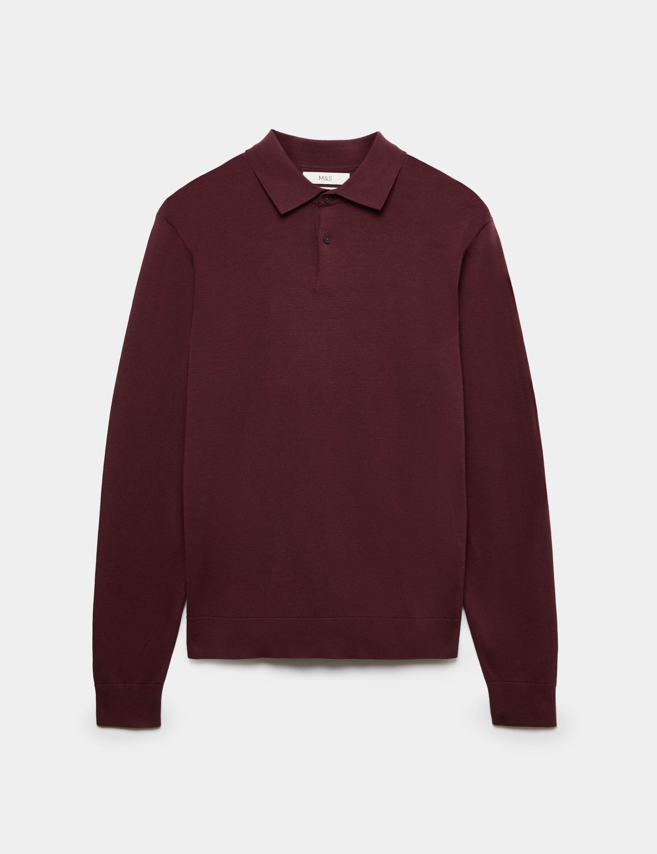 Pure Cotton Regular Fit Knitted Polo Shirt