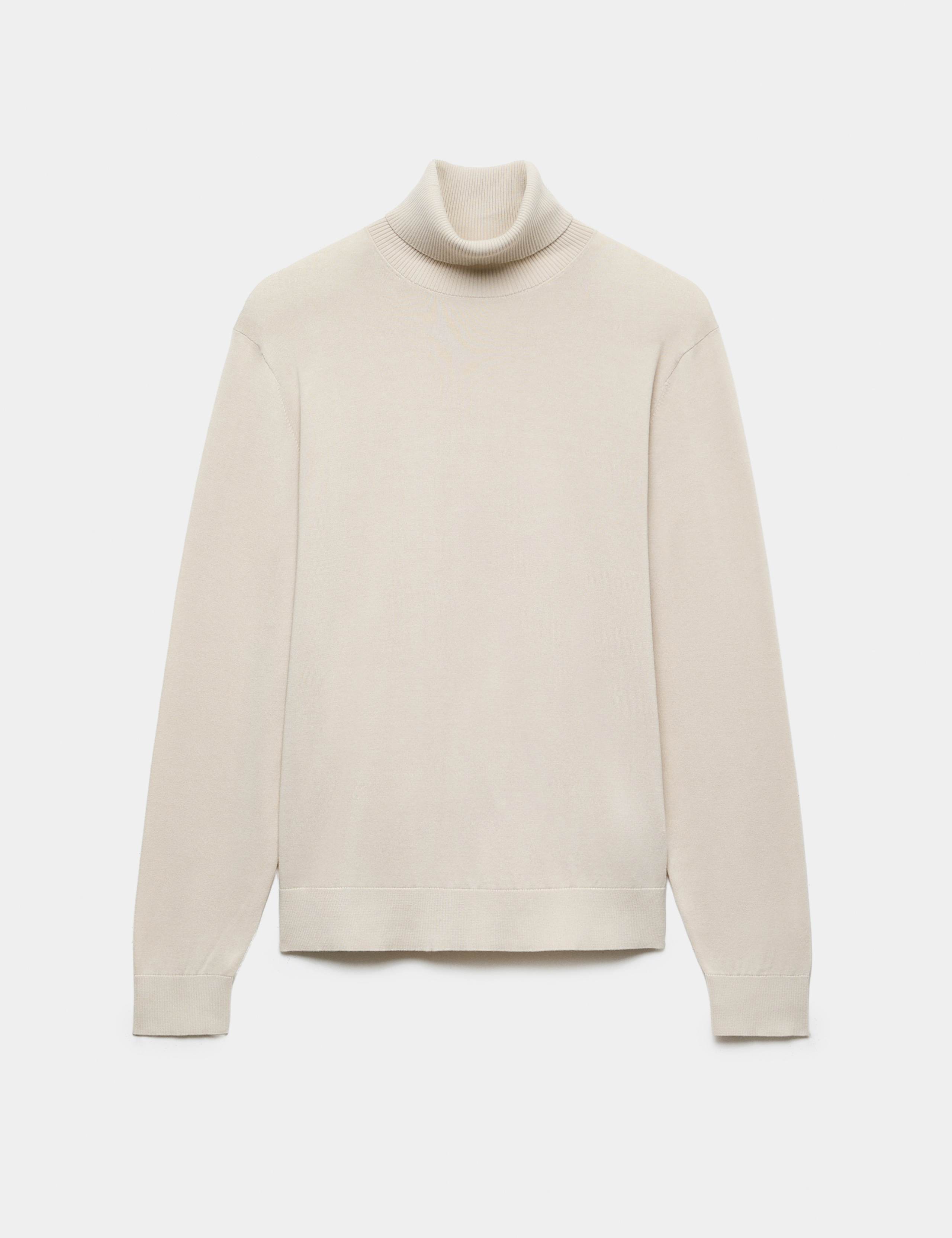 Pure Cotton Roll Neck Jumper