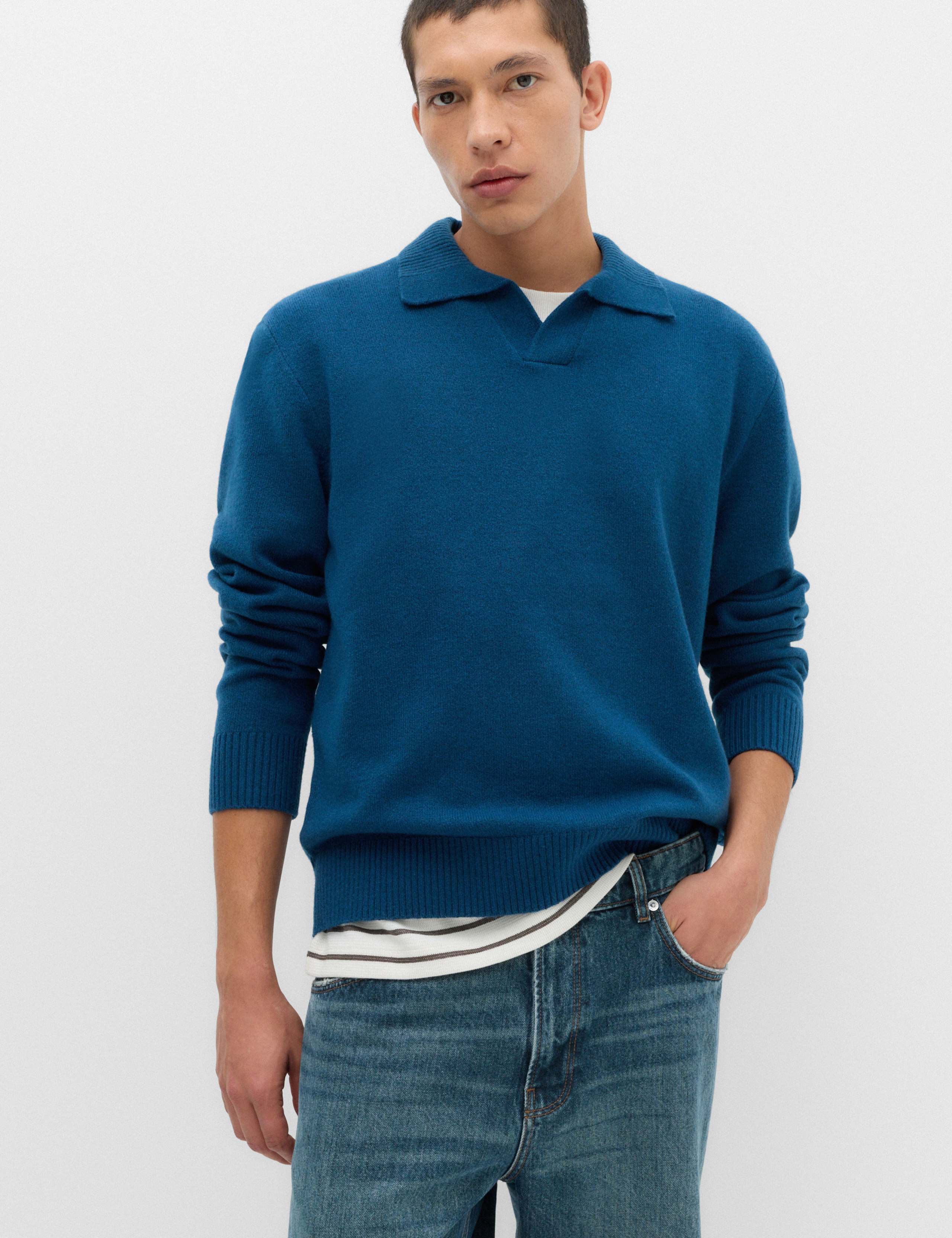 Relaxed Open Neck Jumper