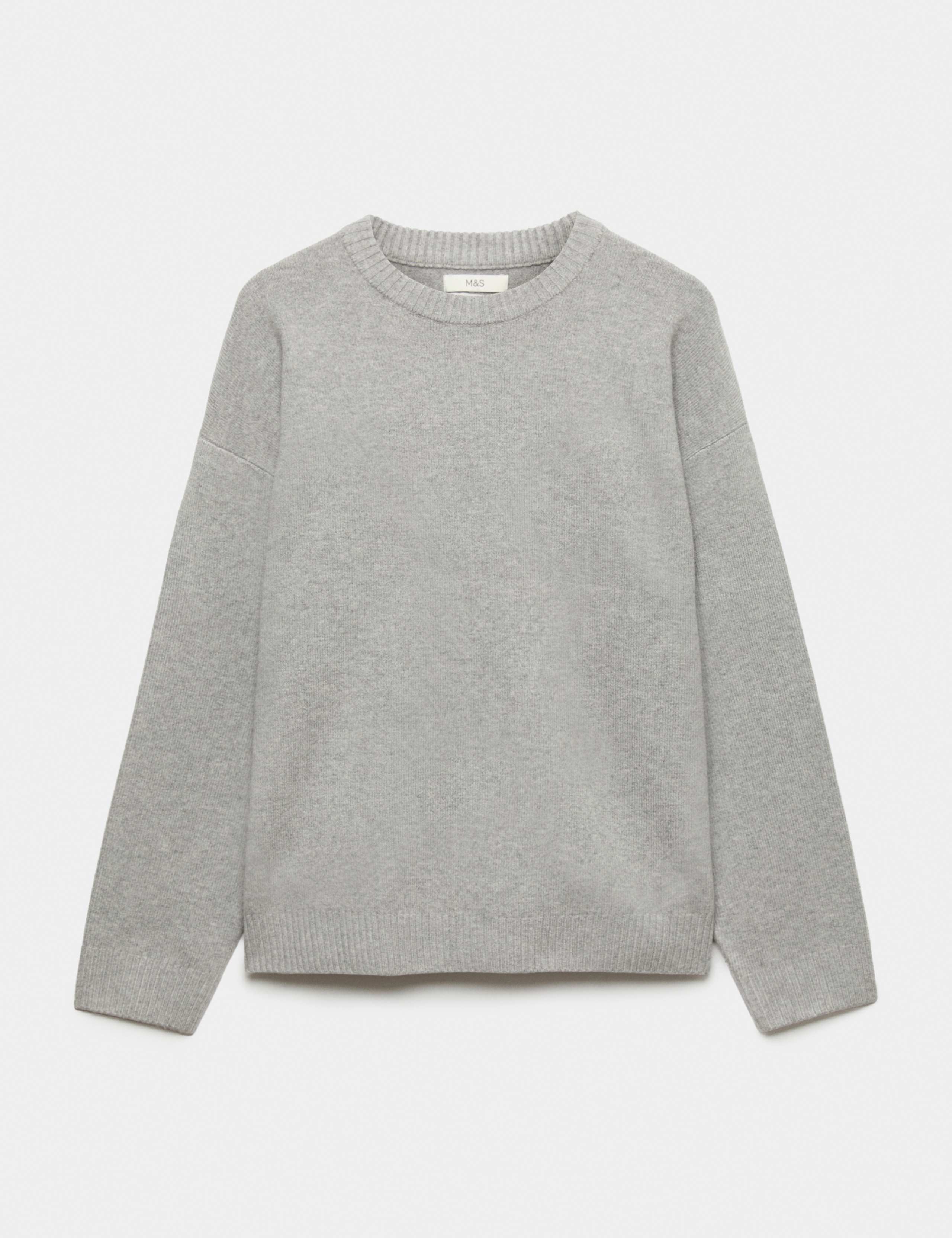 Relaxed Crew Neck Knitted Jumper