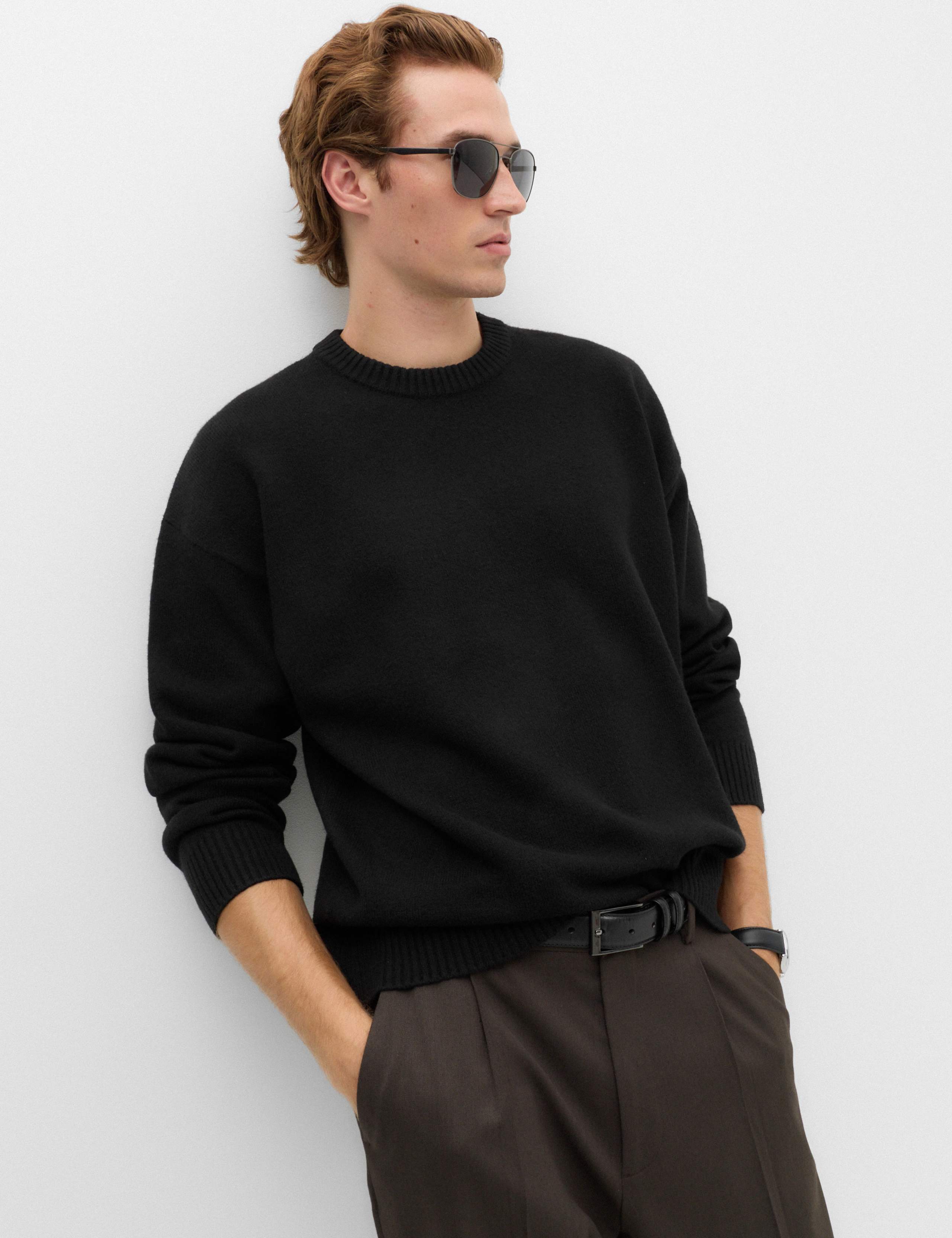 Relaxed Air-Yarn Crew Neck Jumper