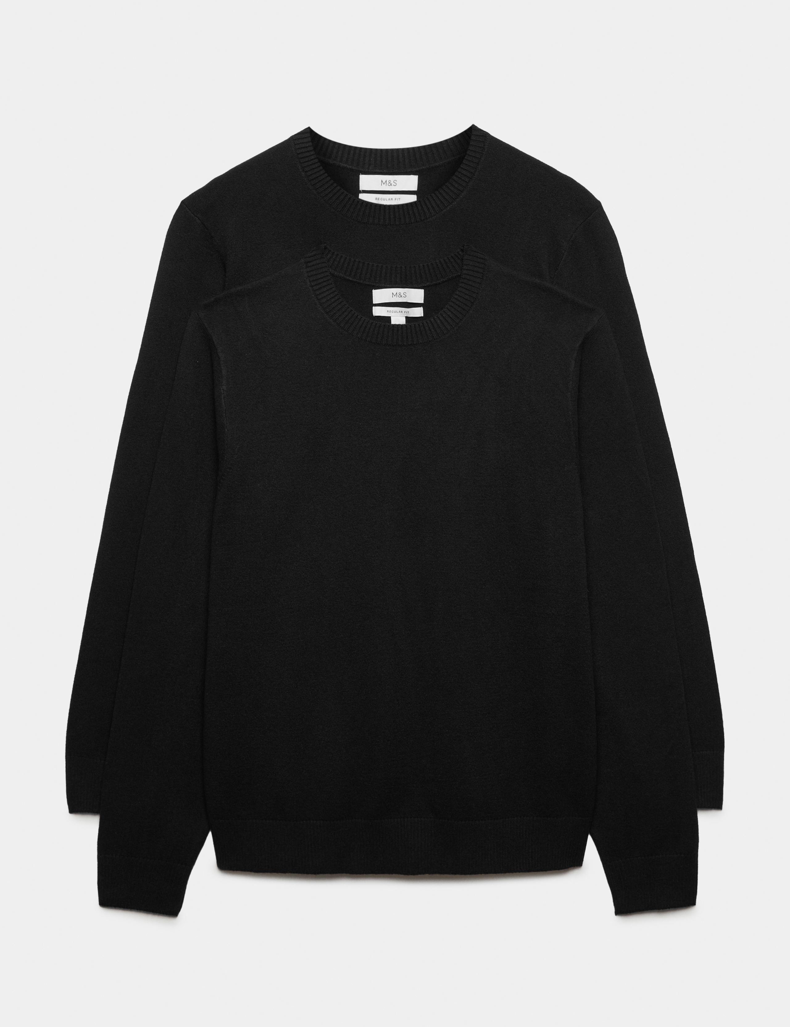 2 Pack Air Yarn Crew Neck Jumpers