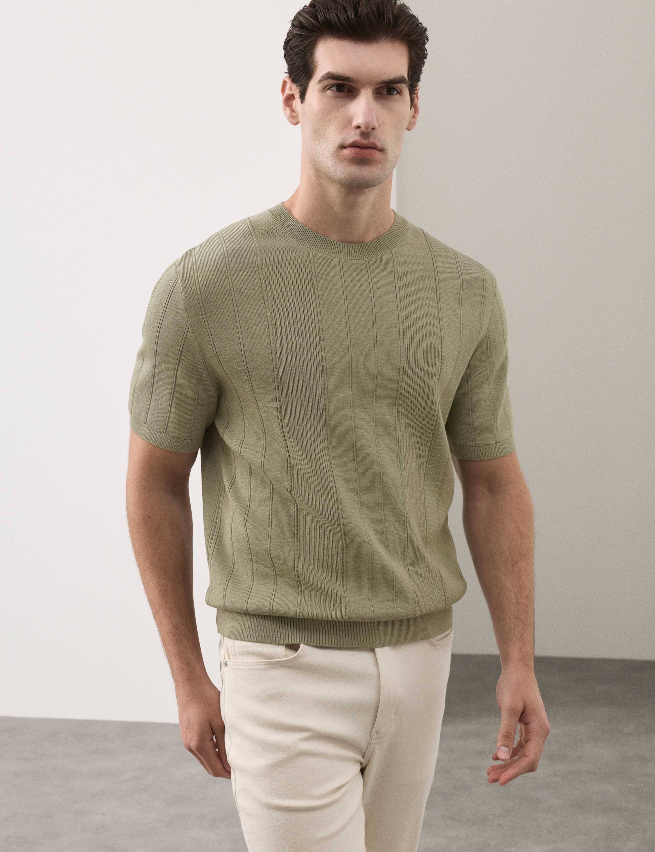 Performance Mercerised Cotton Knitted T-Shirt