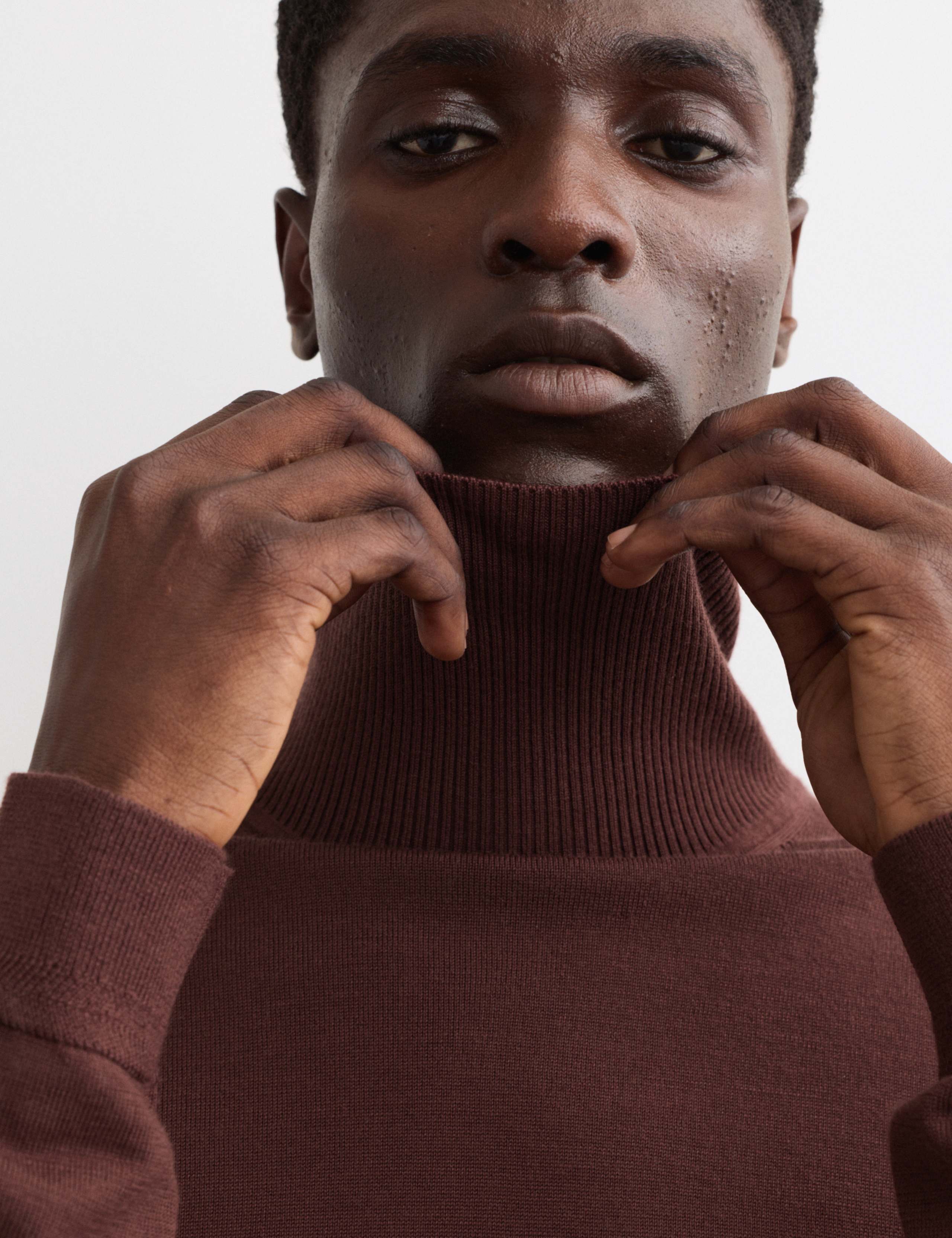 Extra Fine Merino Roll Neck Jumper with Silk