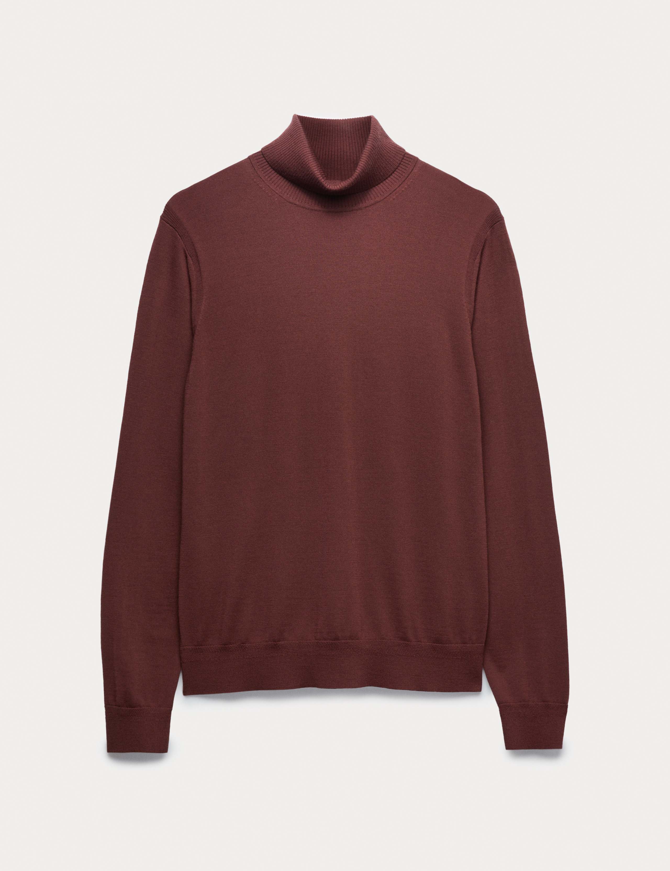 Extra Fine Merino Roll Neck Jumper with Silk