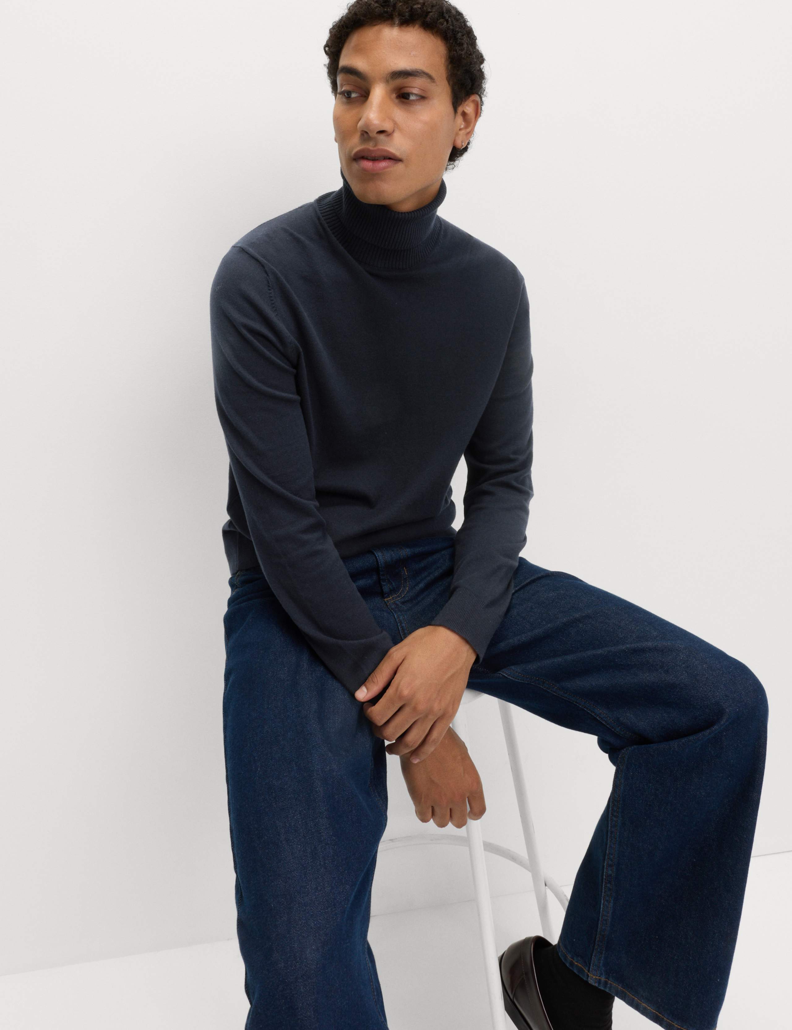 Cotton Rich Roll Neck Jumper