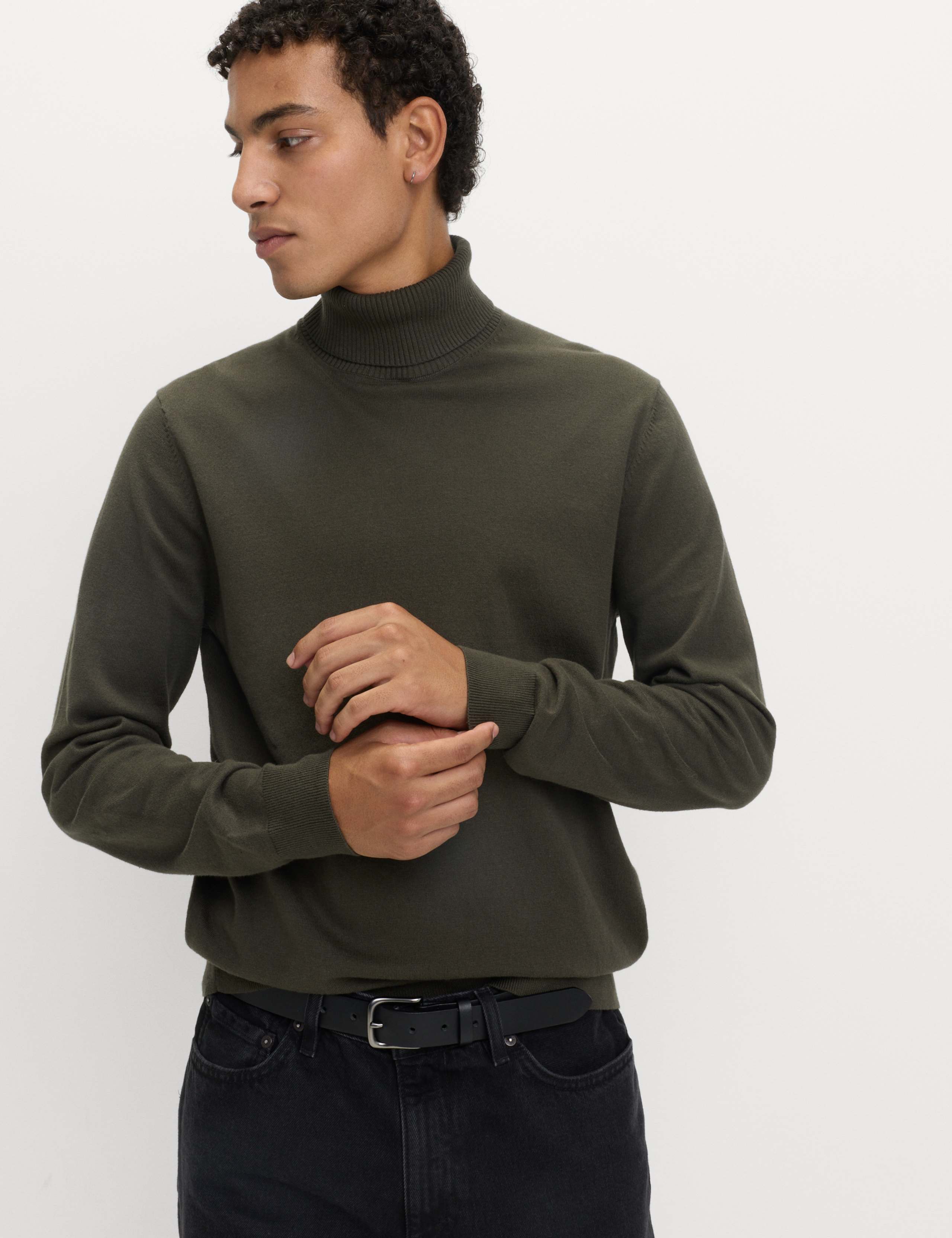 Cotton Rich Roll Neck Jumper