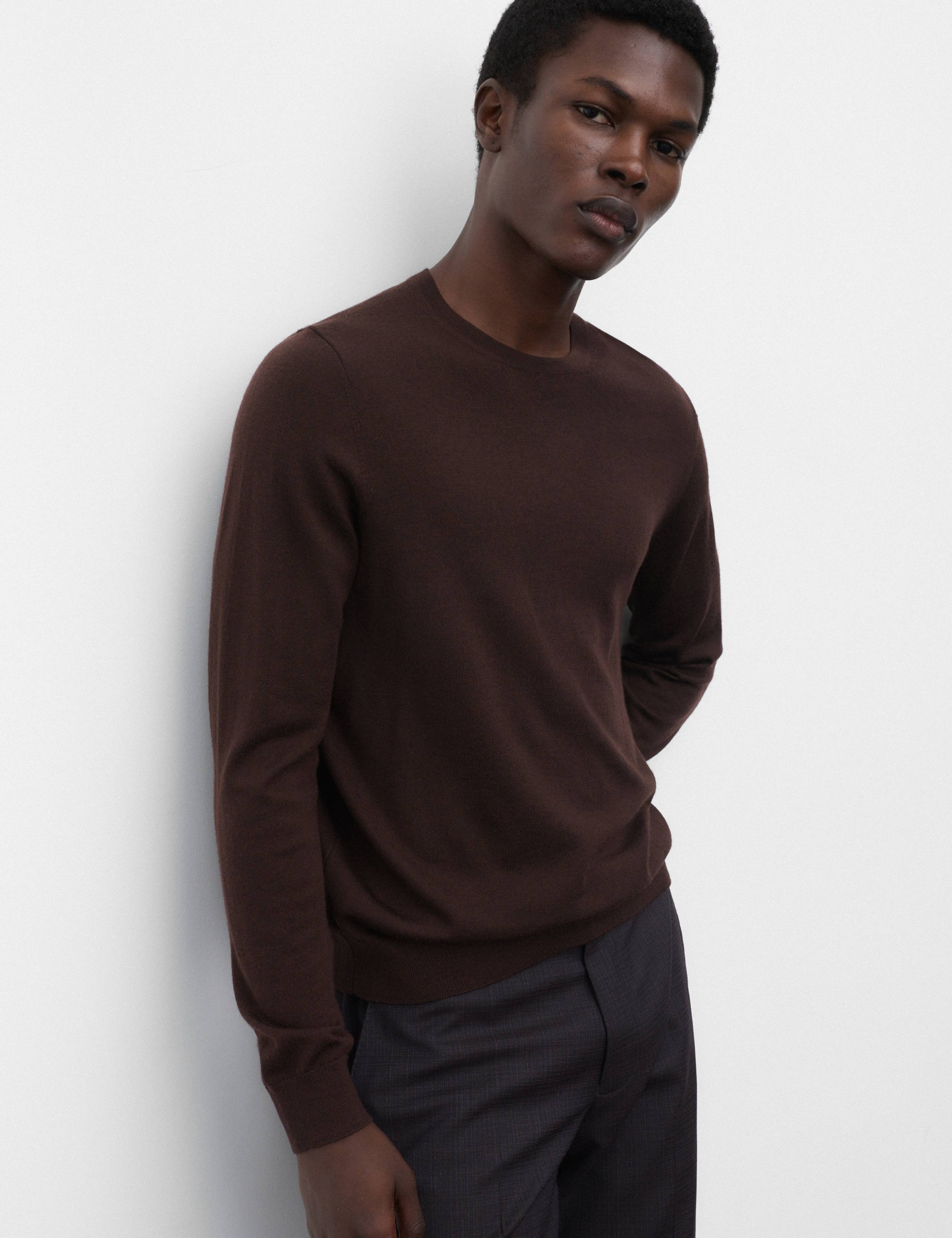 Pure Extra Fine Merino Wool Crew Neck Jumper