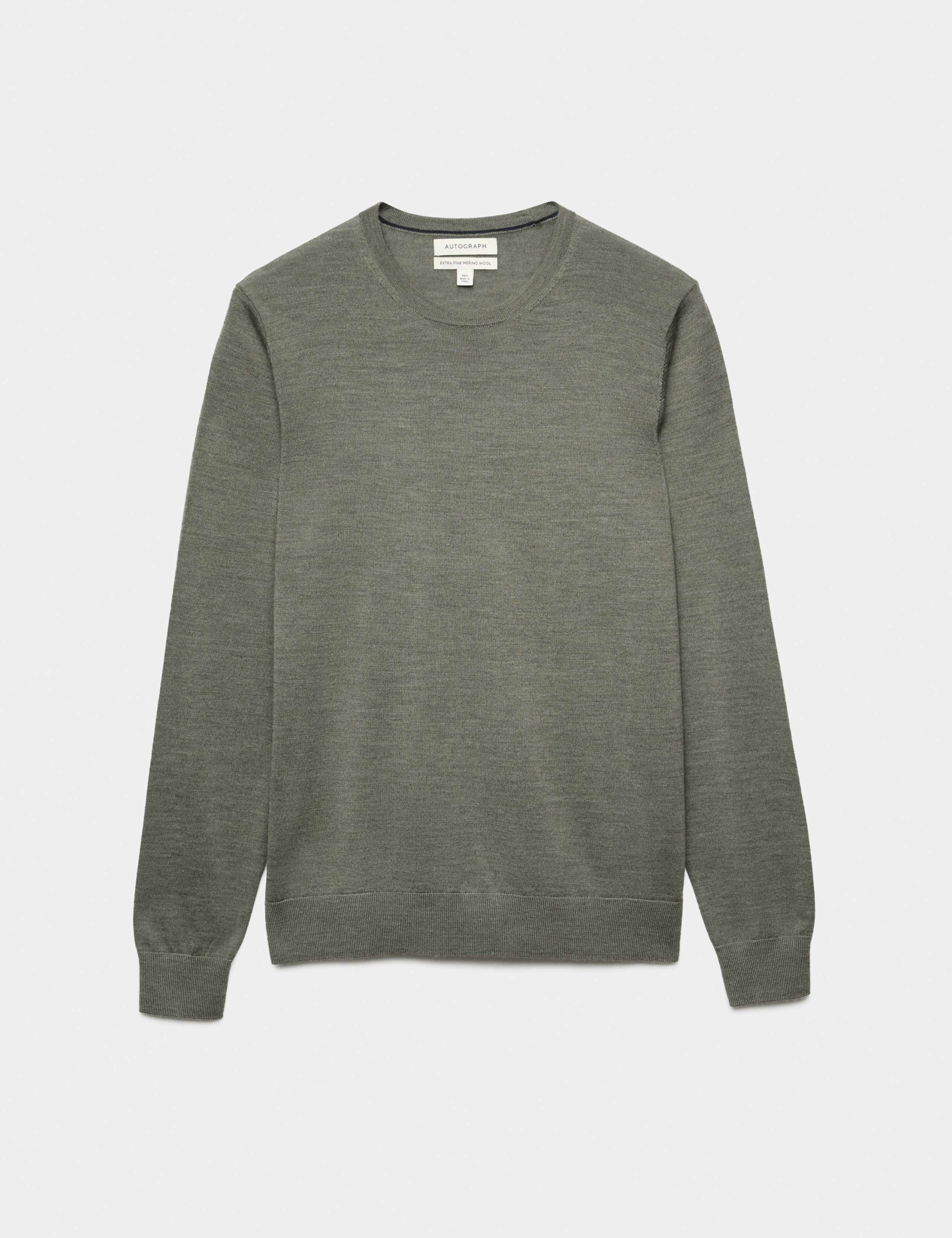 Pure Extra Fine Merino Wool Crew Neck Jumper