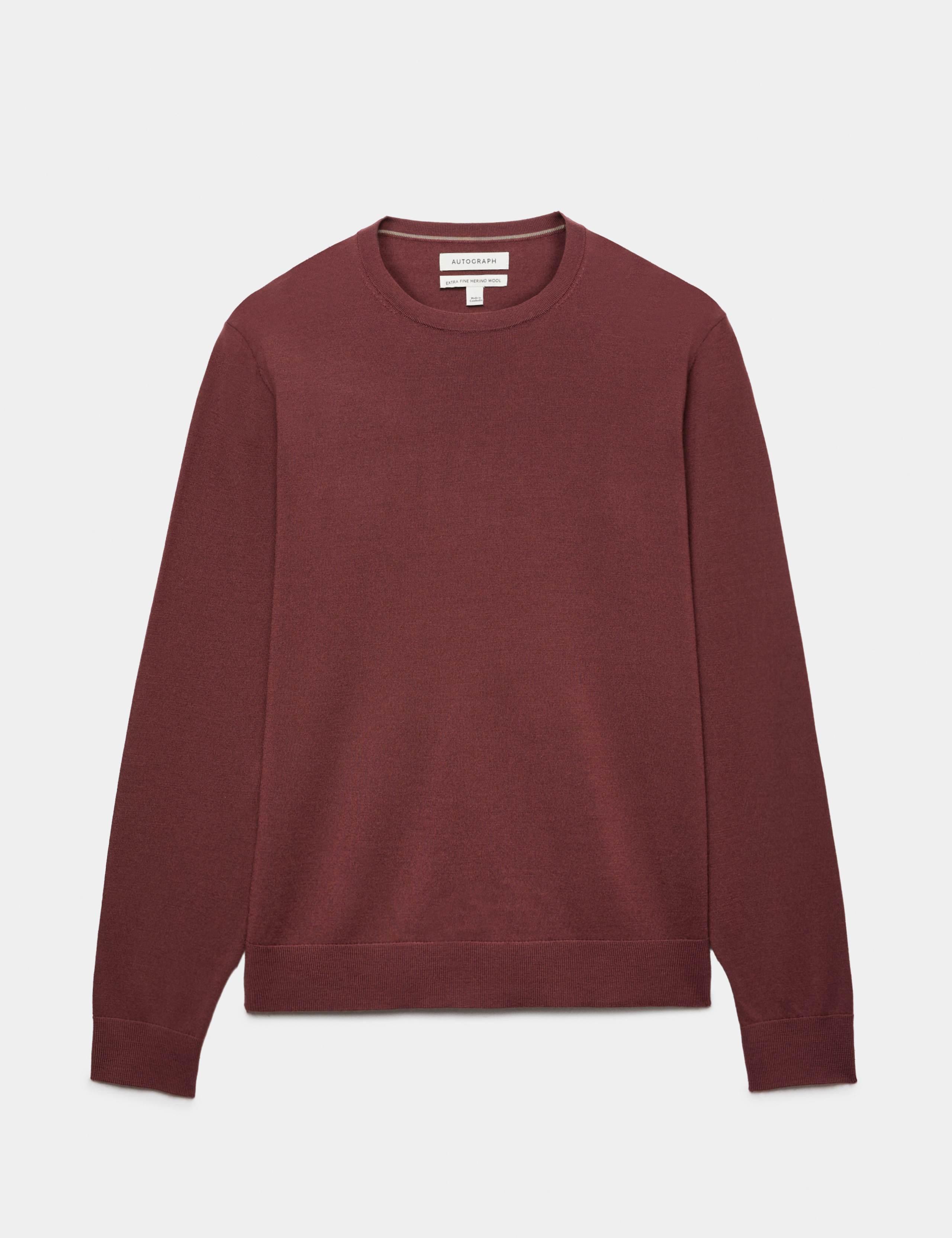 Pure Extra Fine Merino Wool Crew Neck Jumper