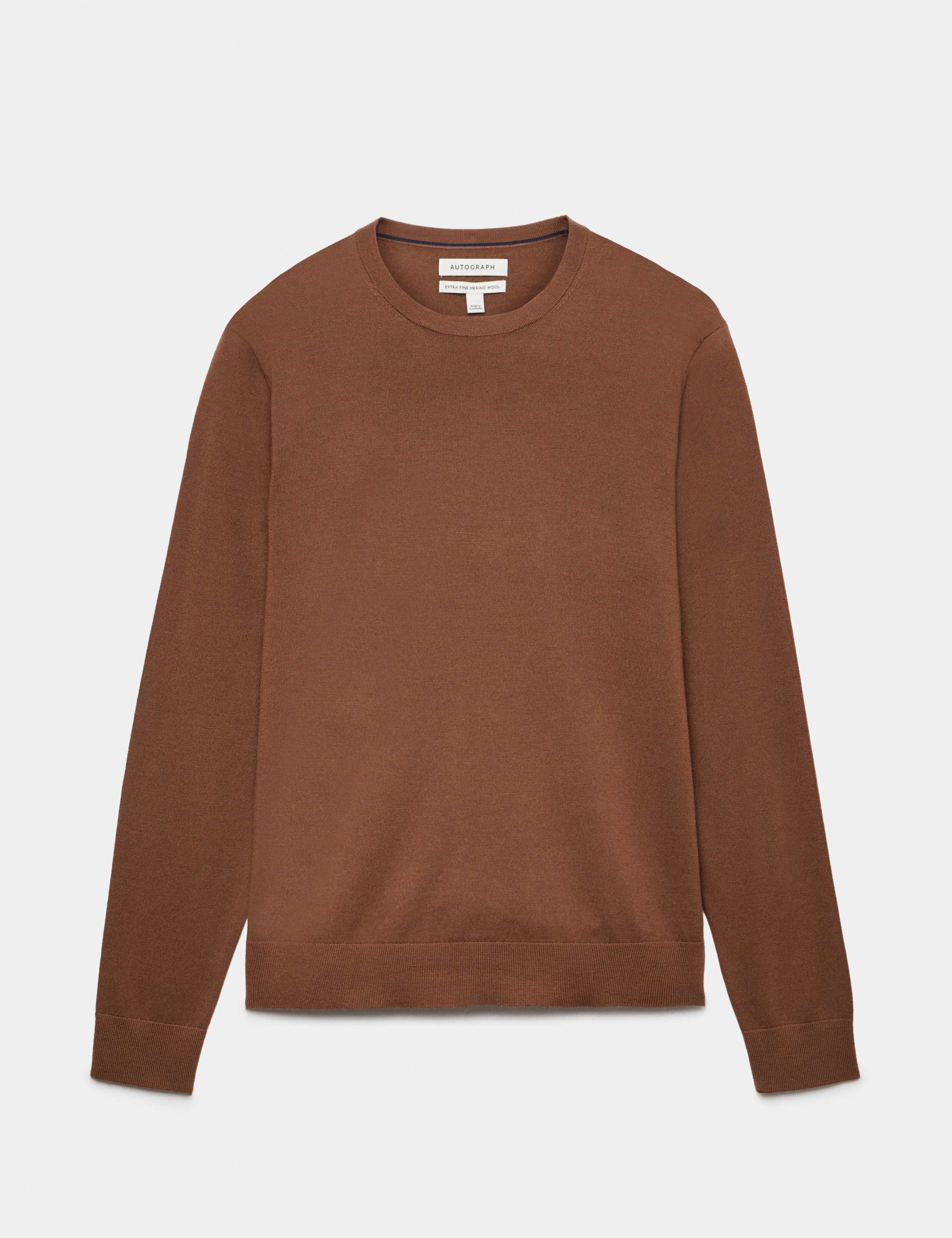 Pure Extra Fine Merino Wool Crew Neck Jumper