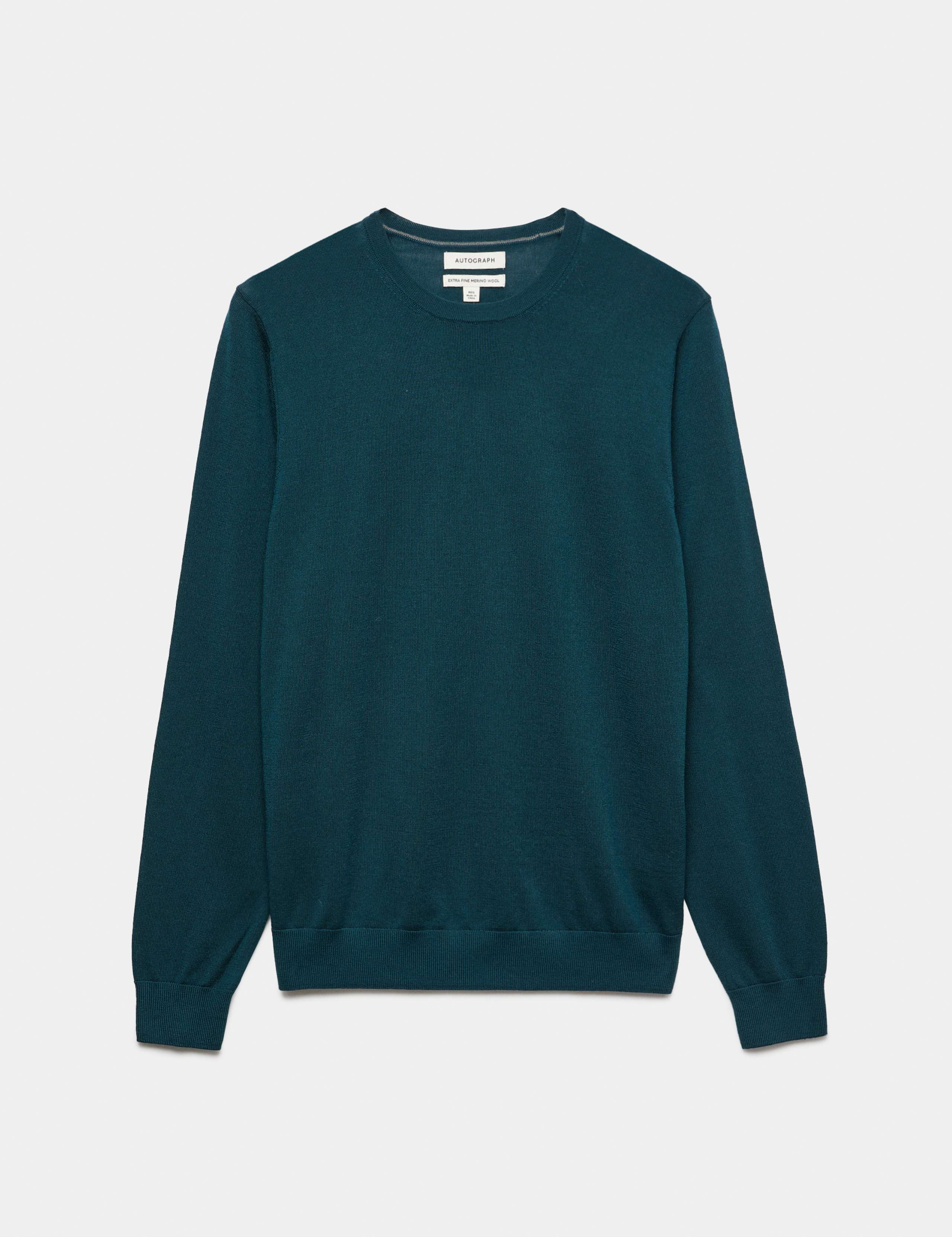 Pure Extra Fine Merino Wool Crew Neck Jumper