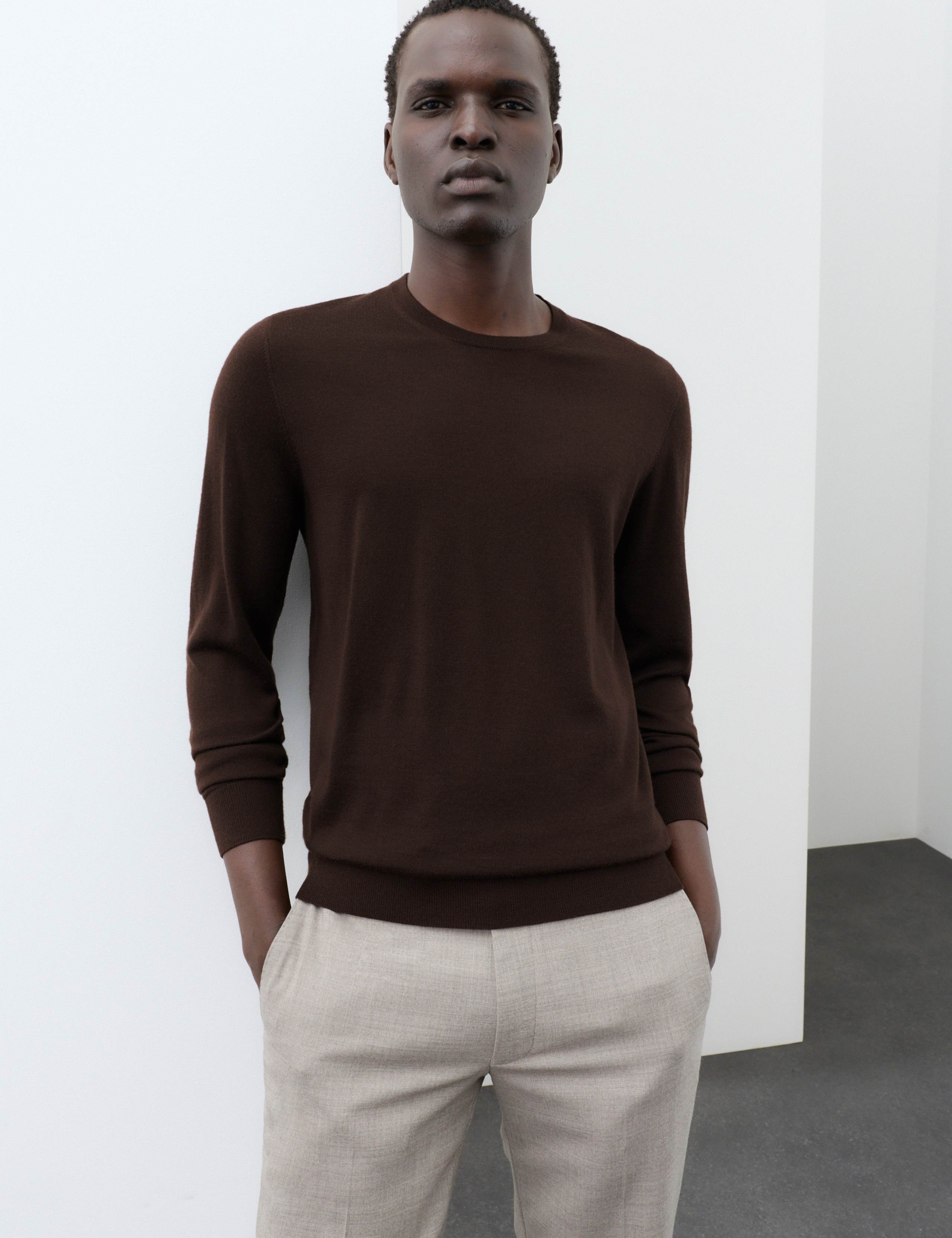 Pure Extra Fine Merino Wool Crew Neck Jumper