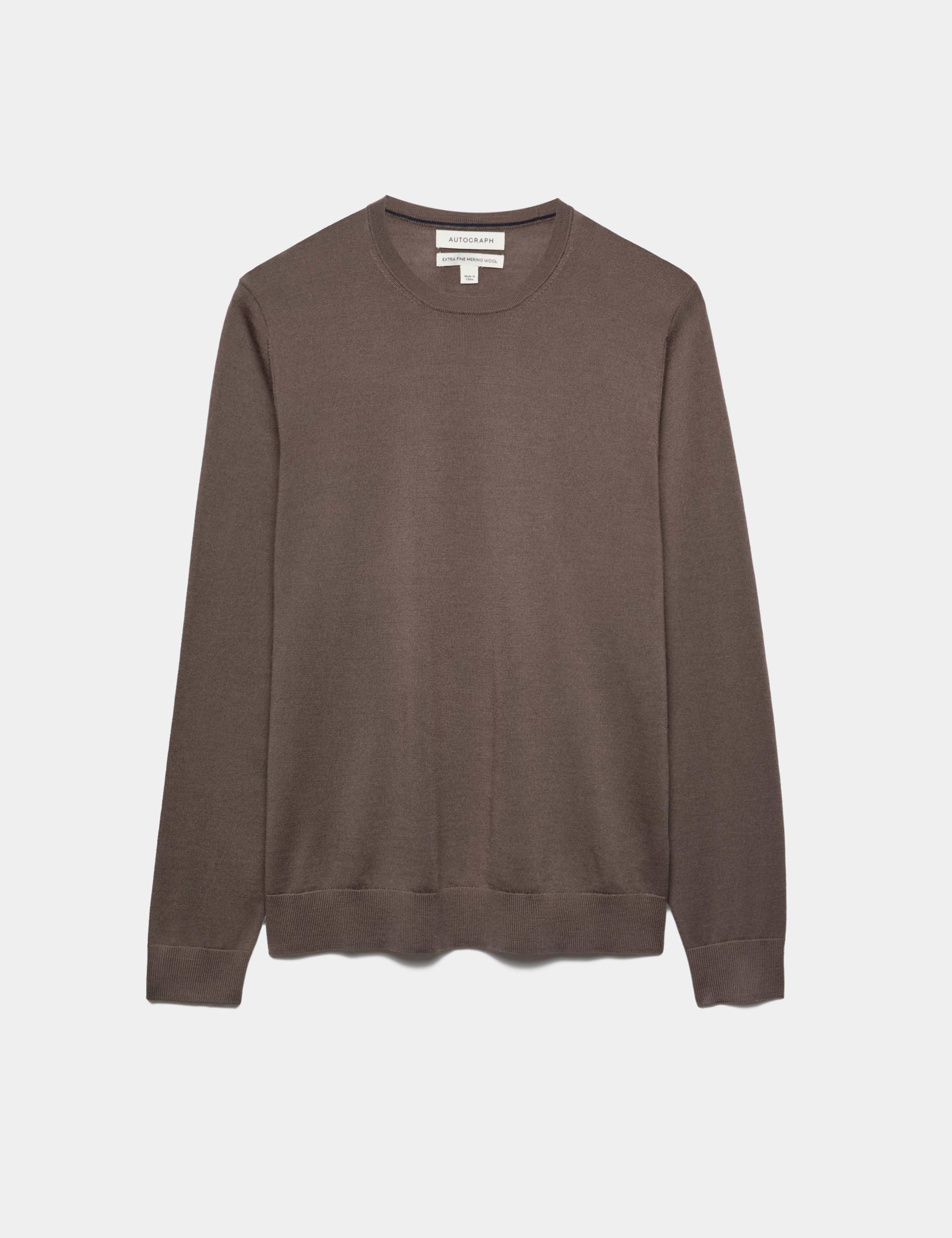 Pure Extra Fine Merino Wool Crew Neck Jumper
