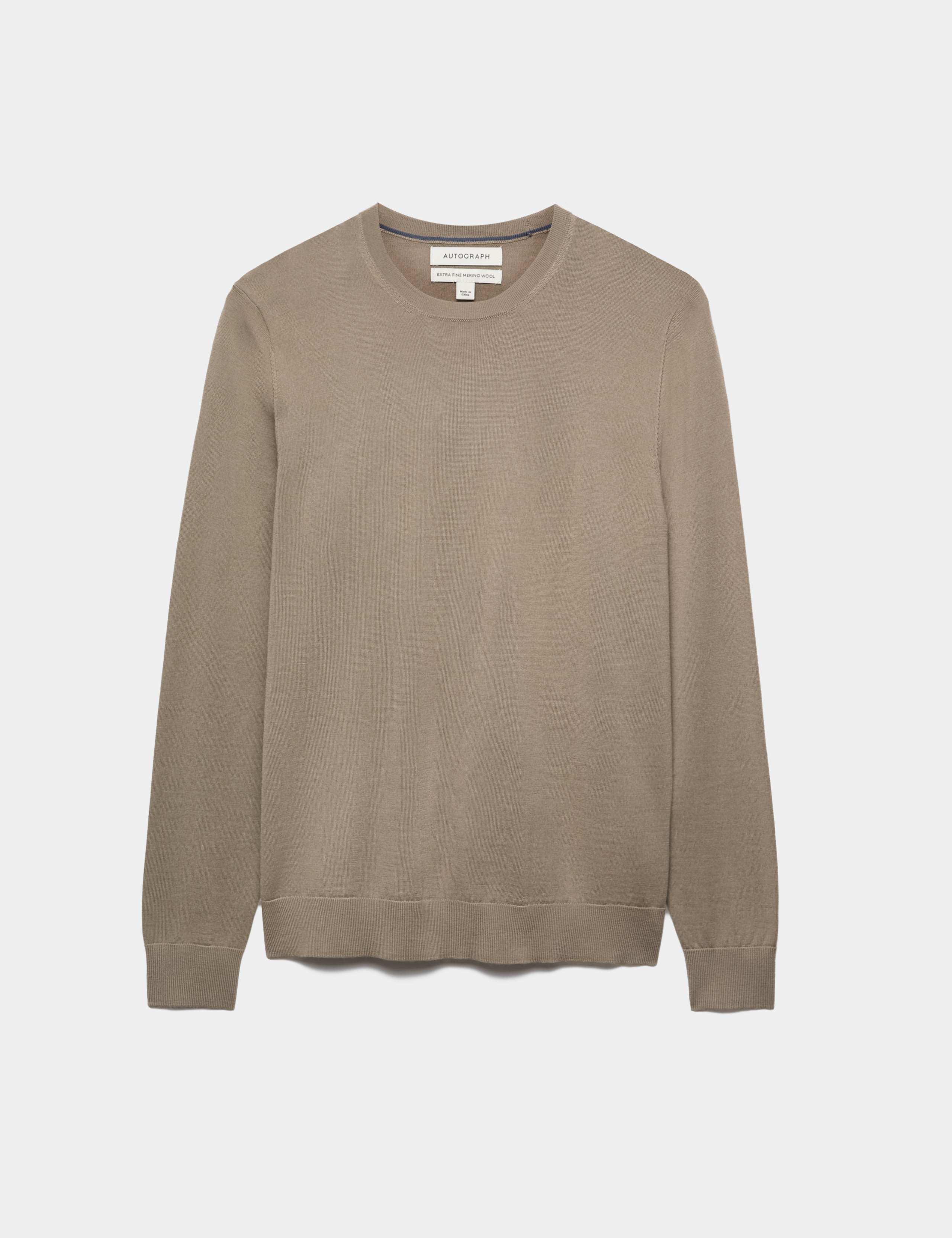 Pure Extra Fine Merino Wool Crew Neck Jumper