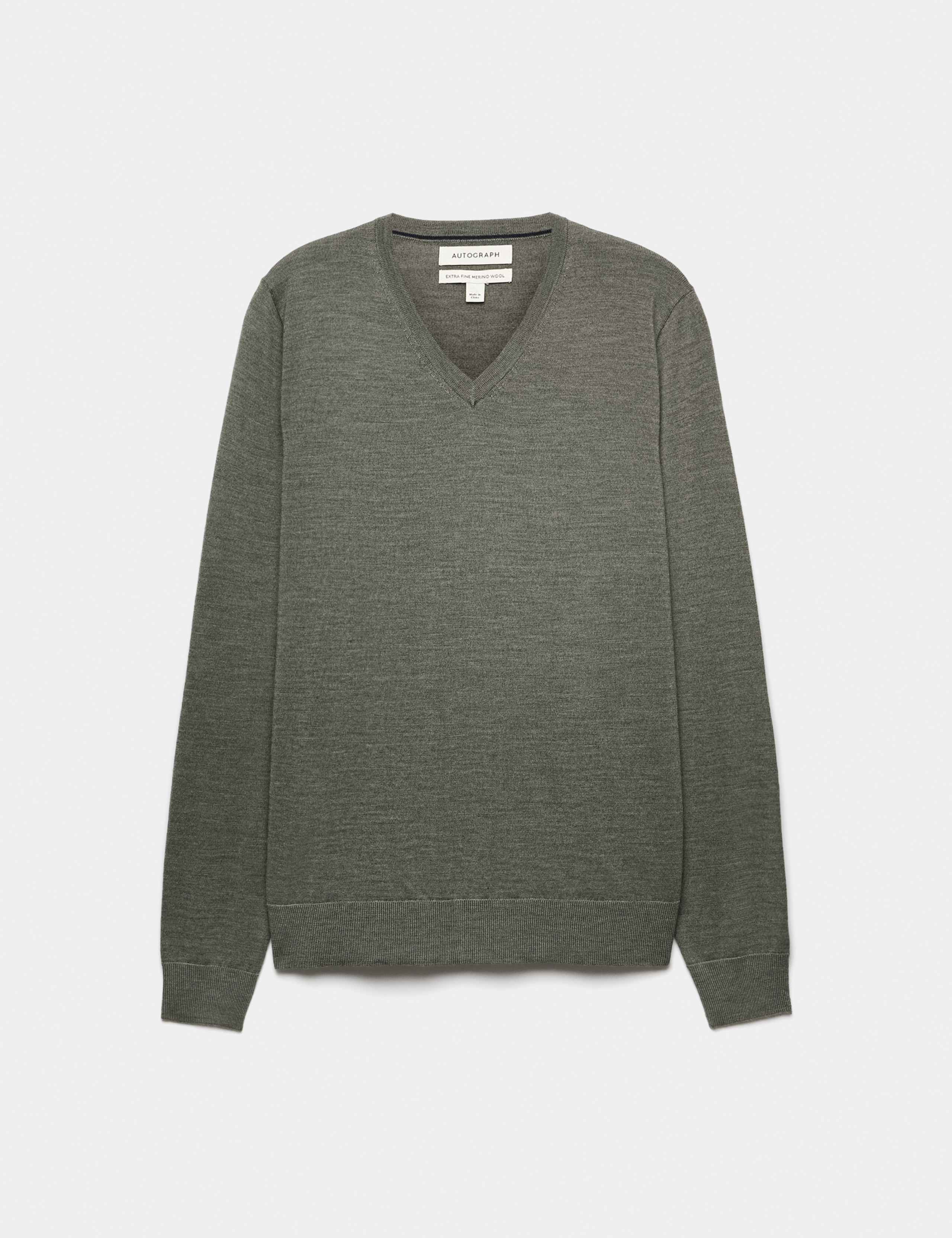 Pure Extra Fine Merino Wool V-Neck Jumper