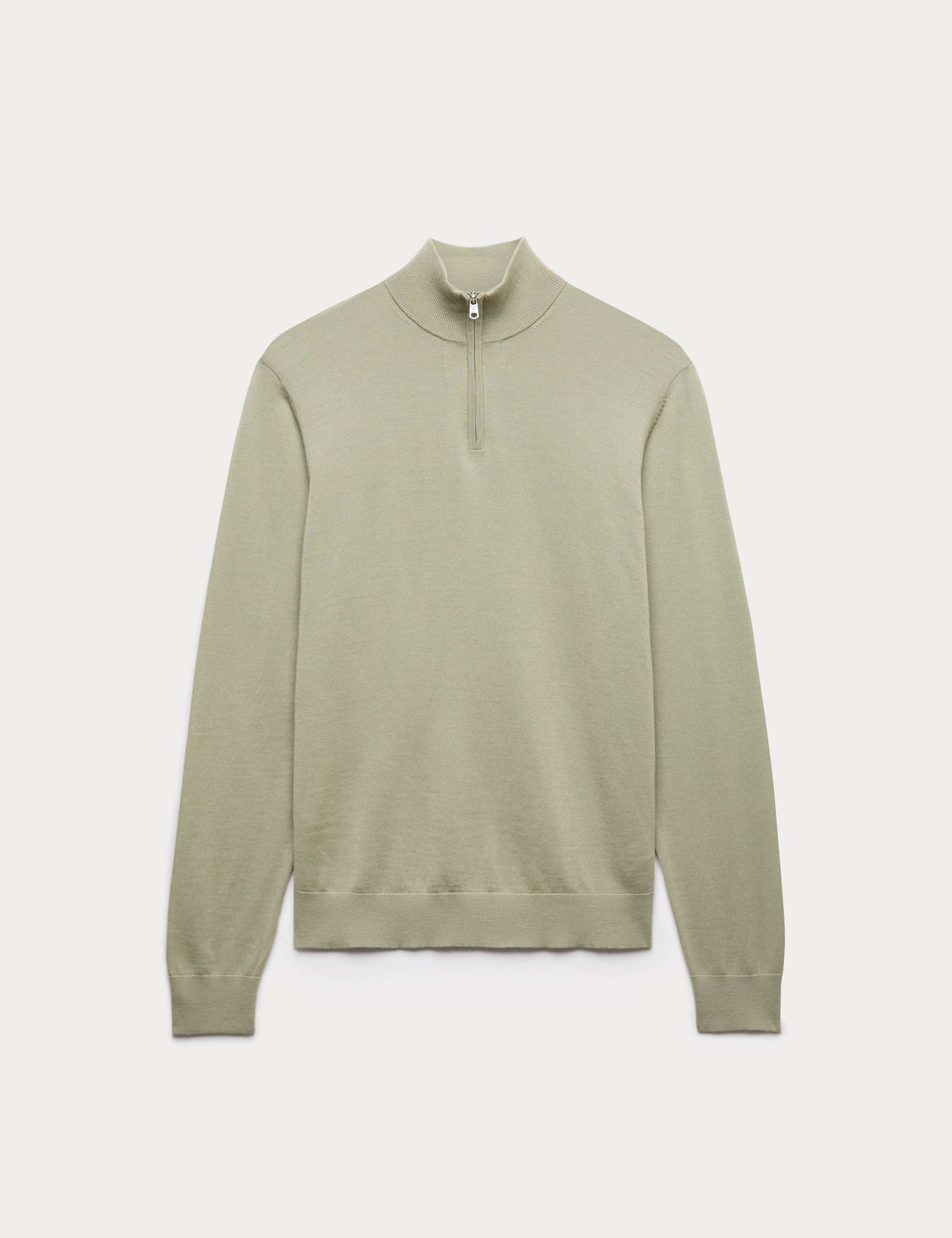 Pure Extra Fine Merino Wool Half Zip Jumper