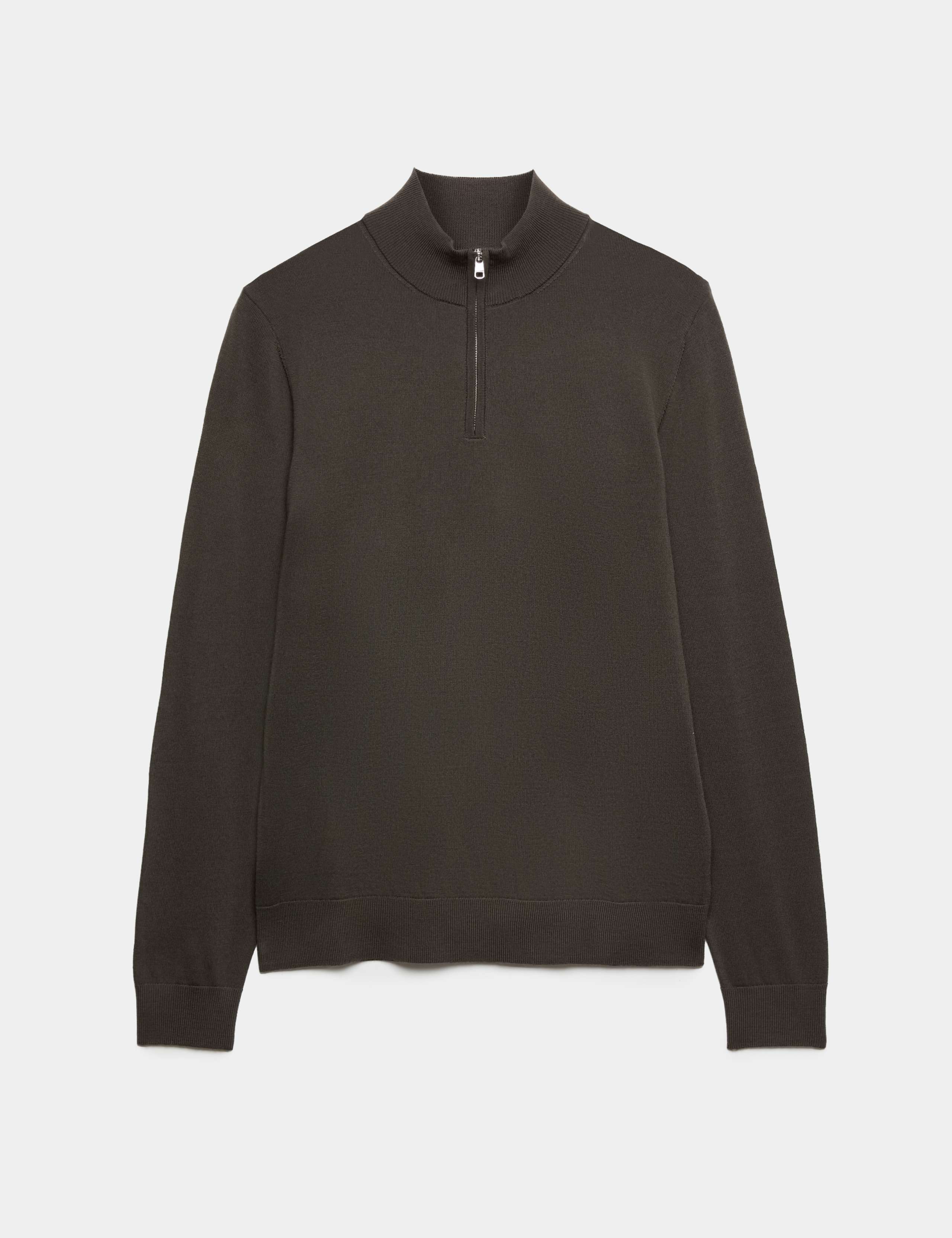 Pure Extra Fine Merino Wool Half Zip Jumper