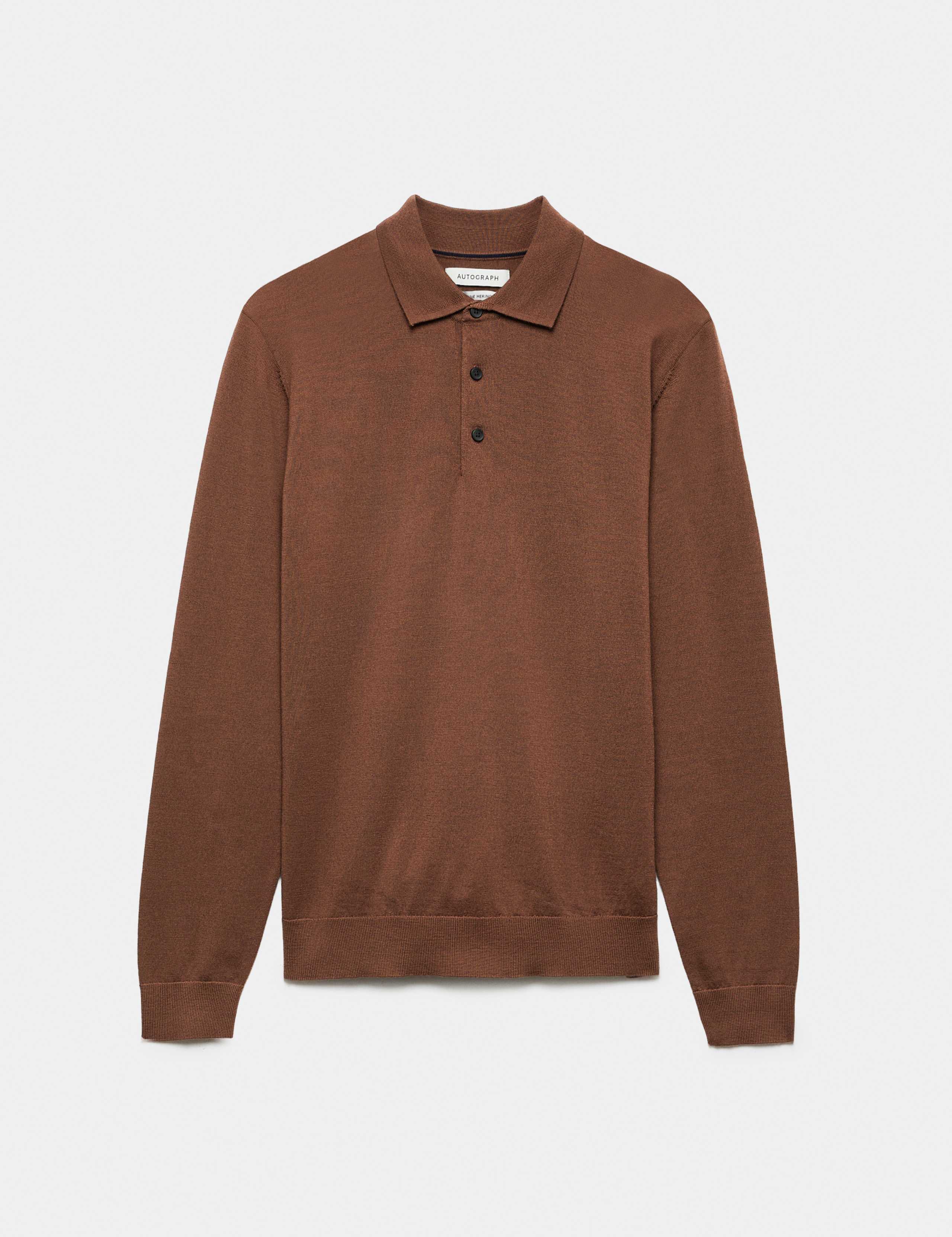 Pure Extra Fine Merino Wool Polo Shirt