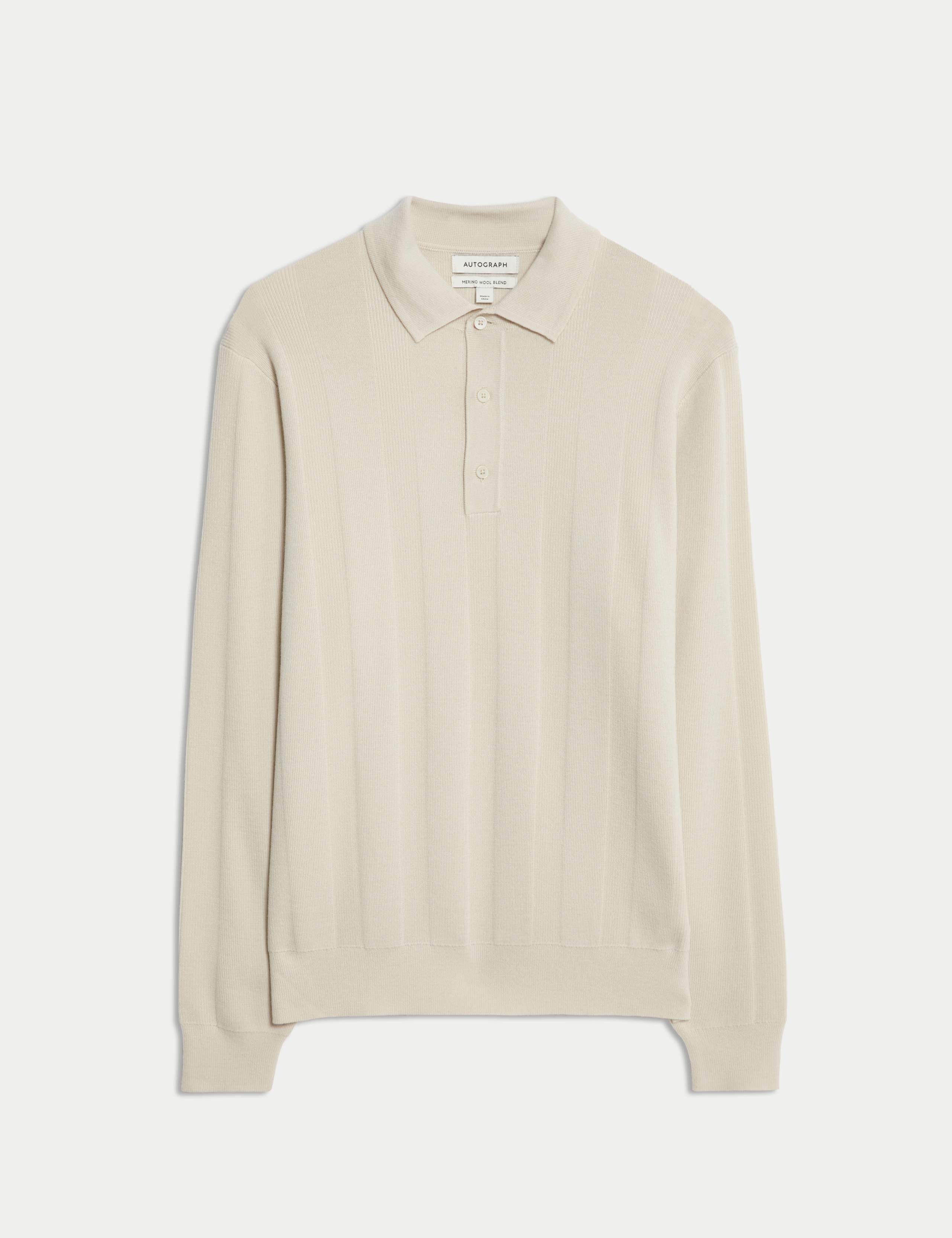 Extra Fine Merino Wool Blend Knitted Polo