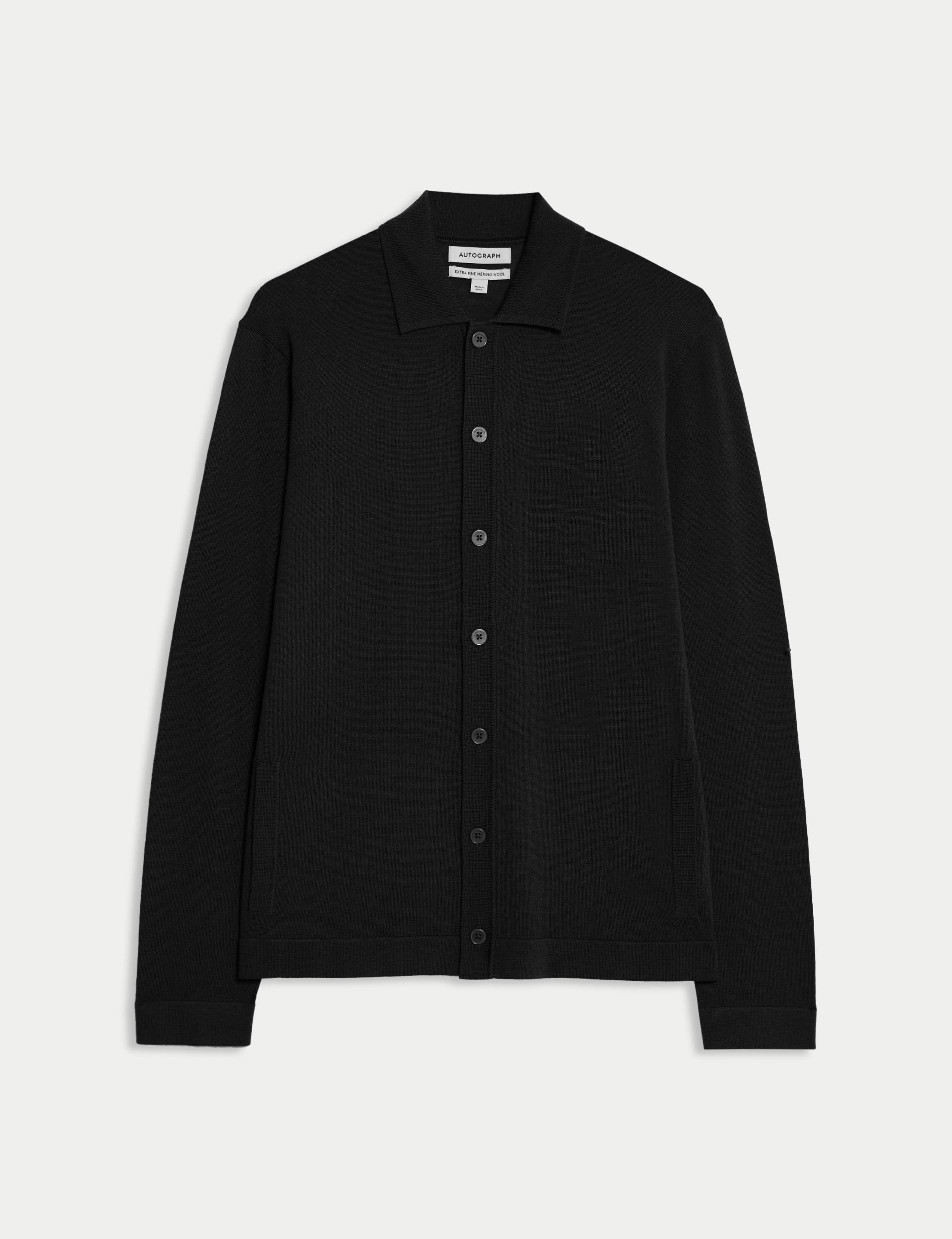 Pure Extra Fine Merino Wool Knitted Jacket