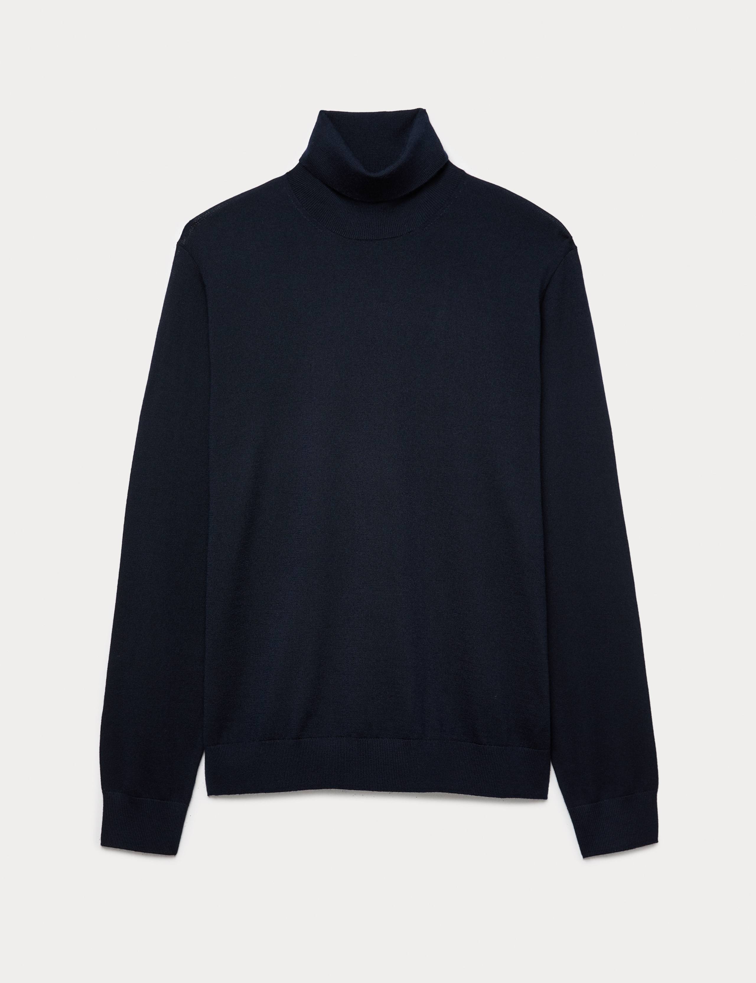 Pure Extra Fine Merino Roll Neck Jumper