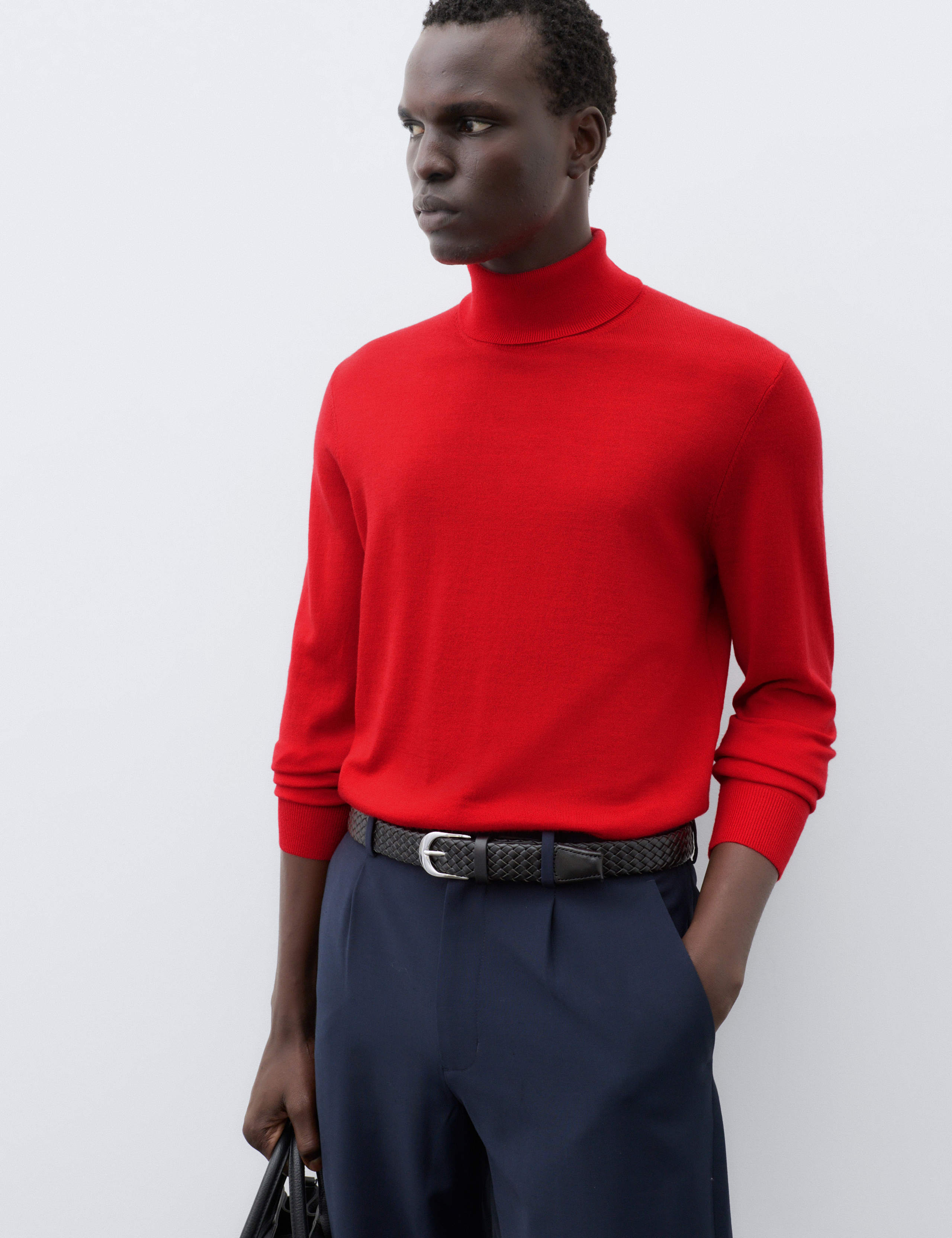 Pure Extra Fine Merino Wool Roll Neck Jumper