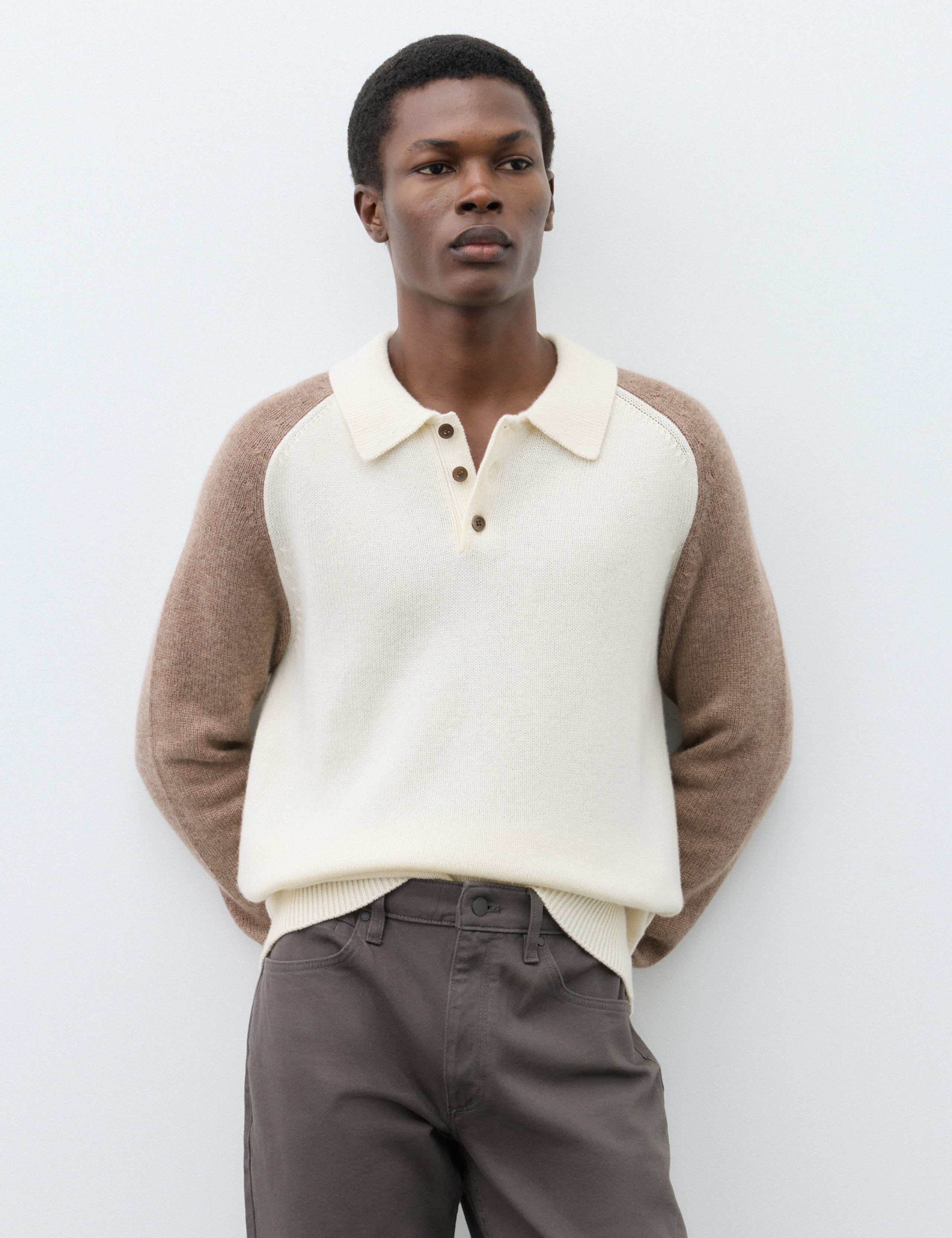 Merino Wool Rich with Cashmere Knitted Polo Shirt