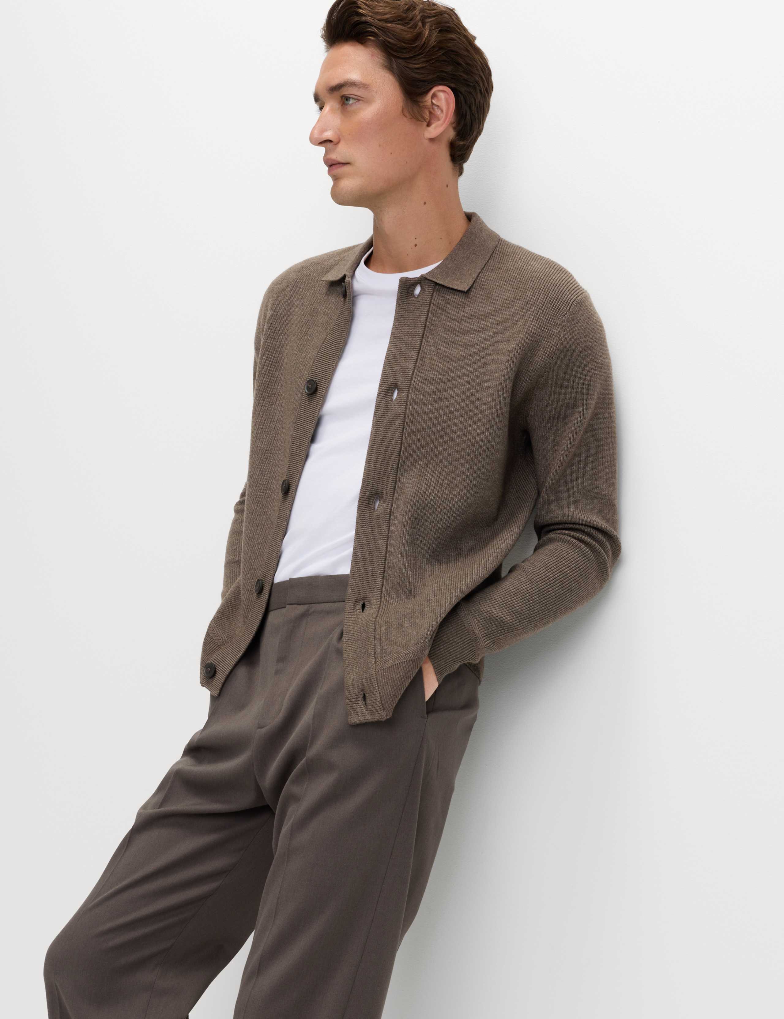 Cotton Blend Knitted Jacket