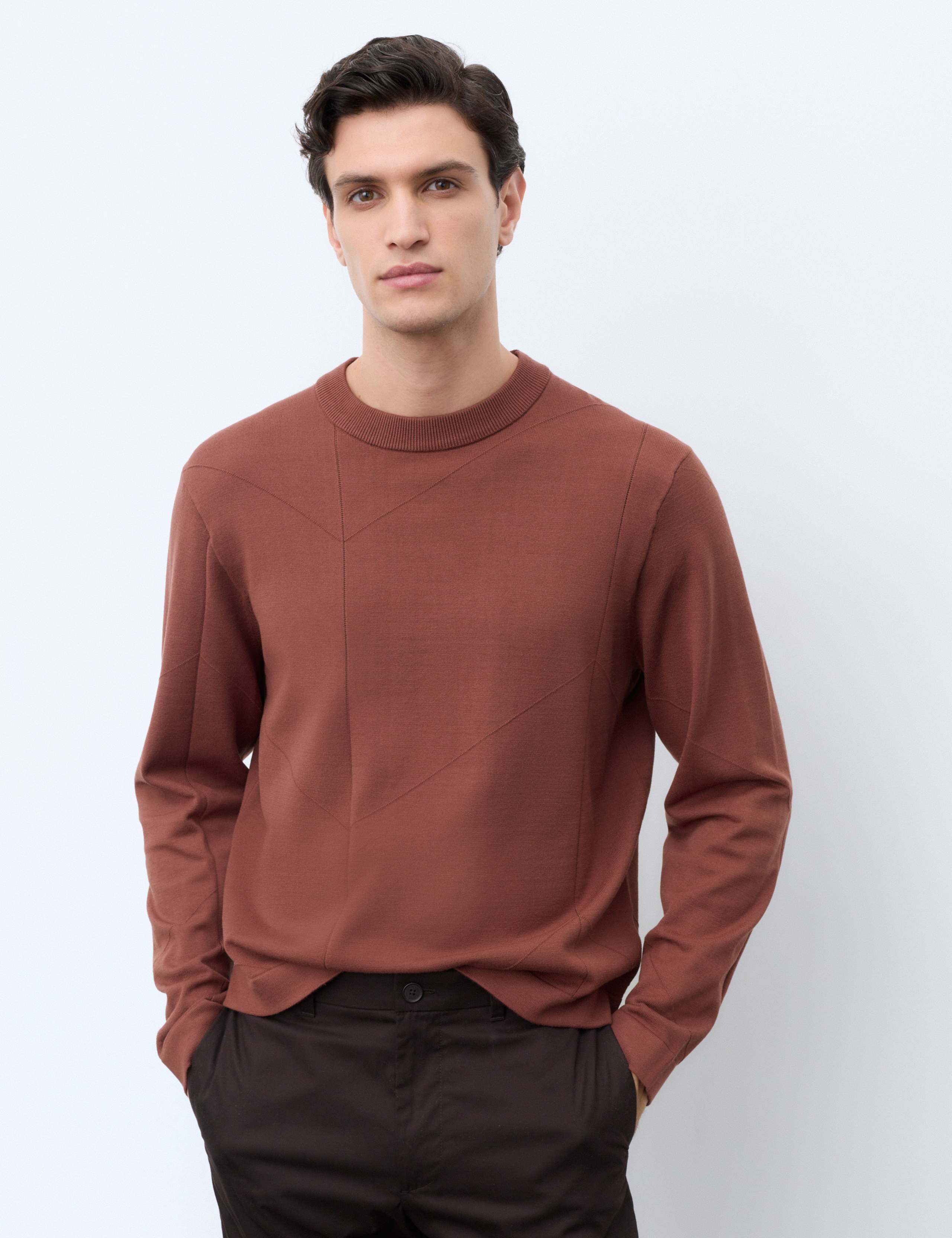 Oversized Crew Neck Knitted Jumper