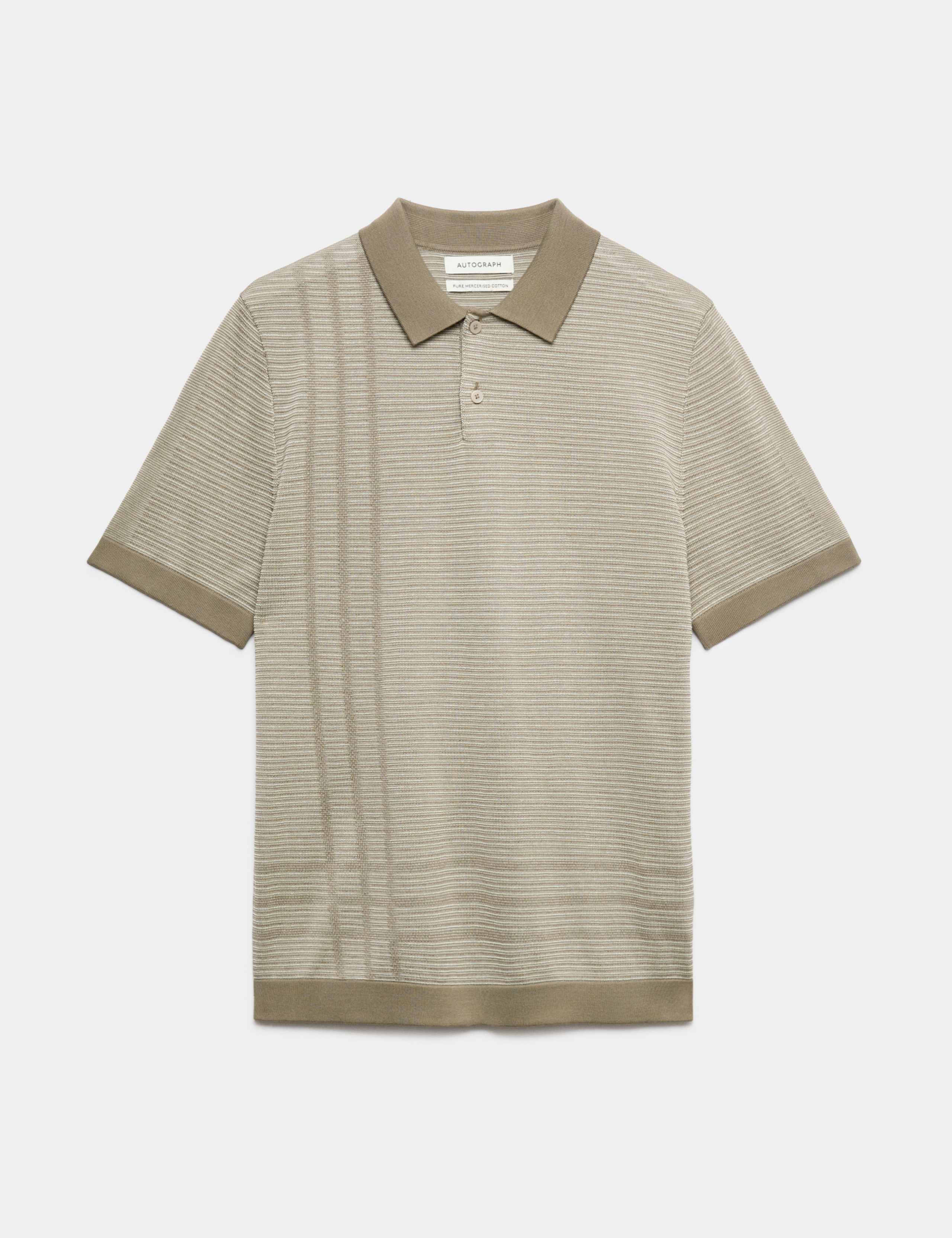 Regular Fit Pure Cotton Knitted Polo Shirt