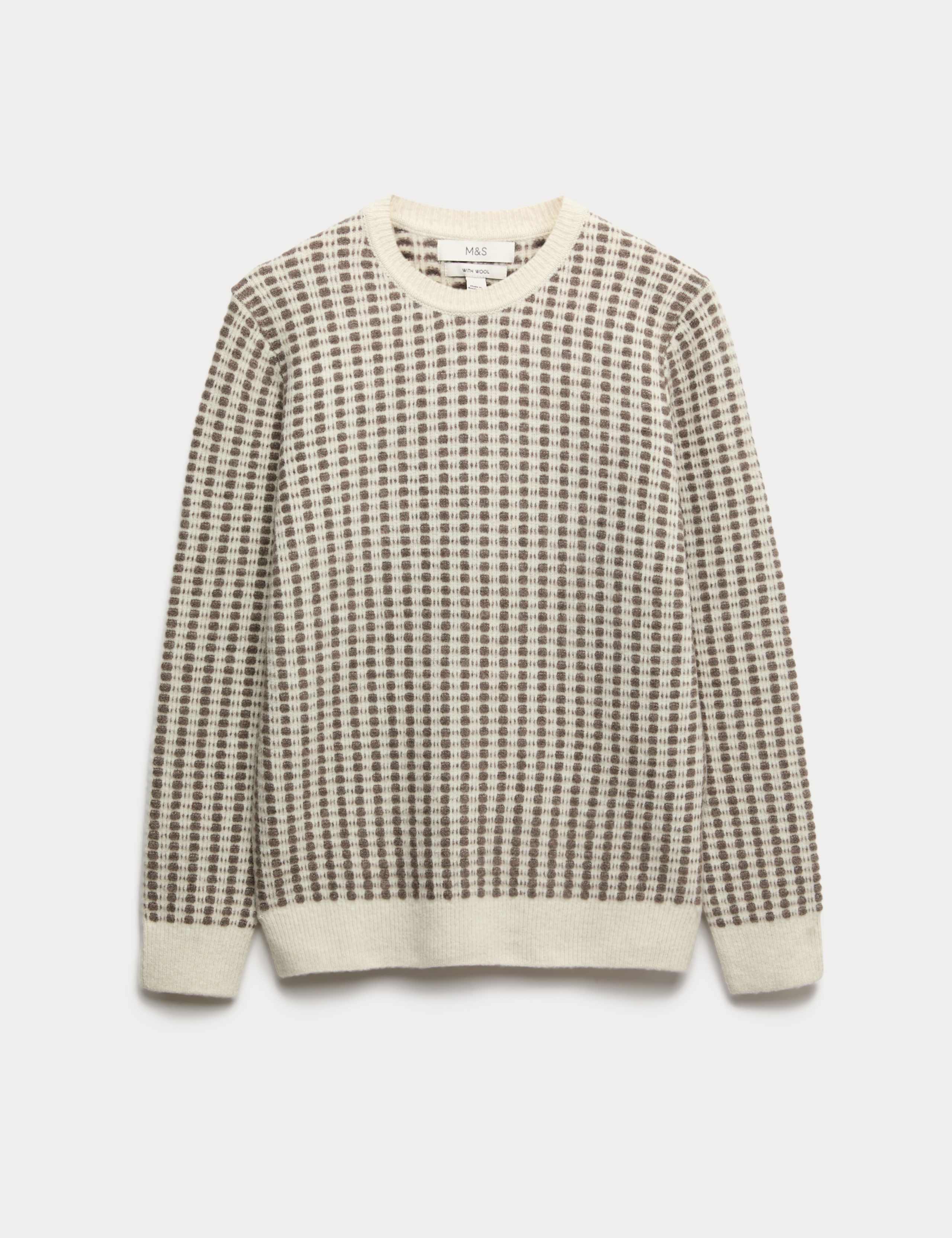 Supersoft Textured Stitch Crew Neck Jumper
