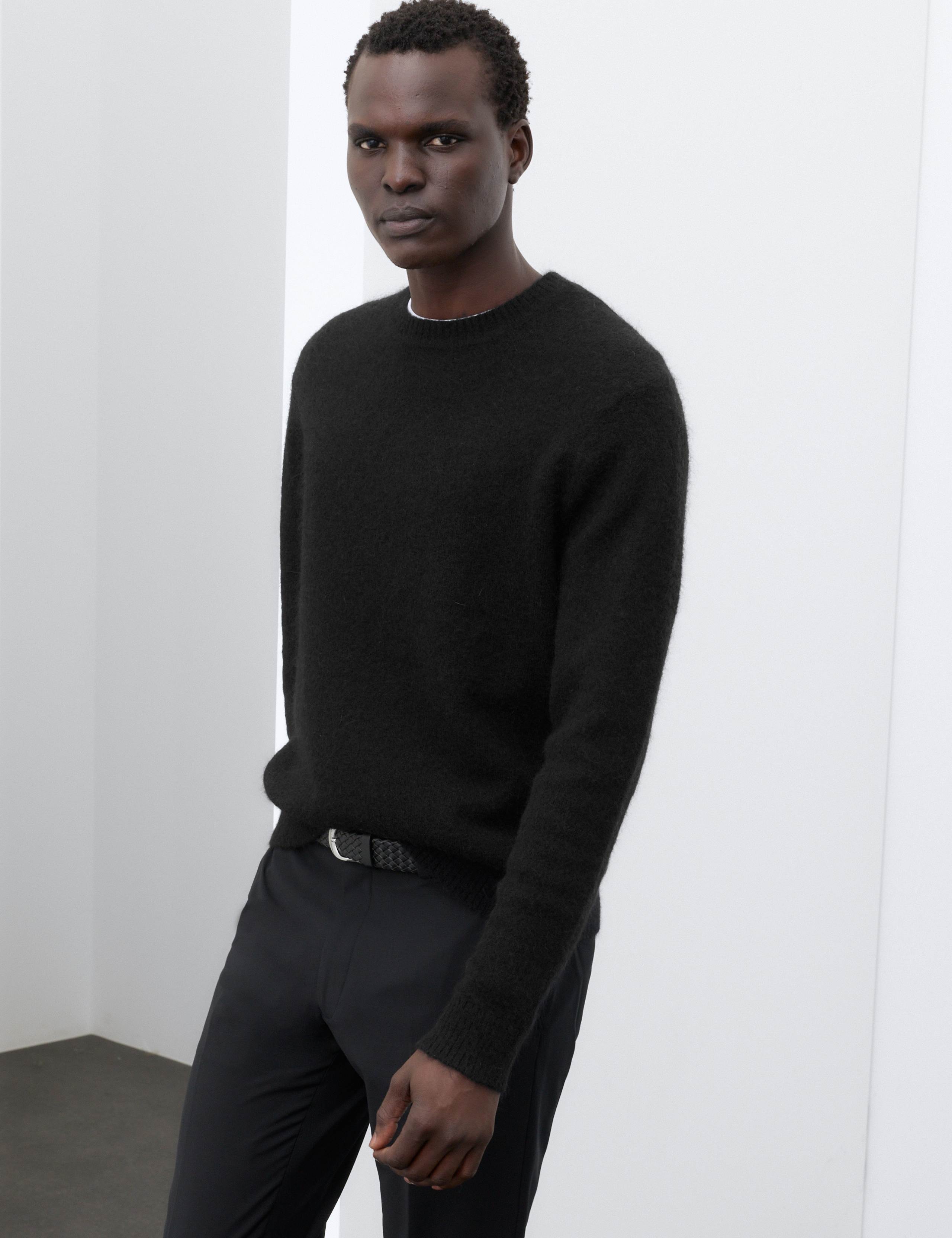 Merino Wool Blend Crew Neck Relaxed Jumper