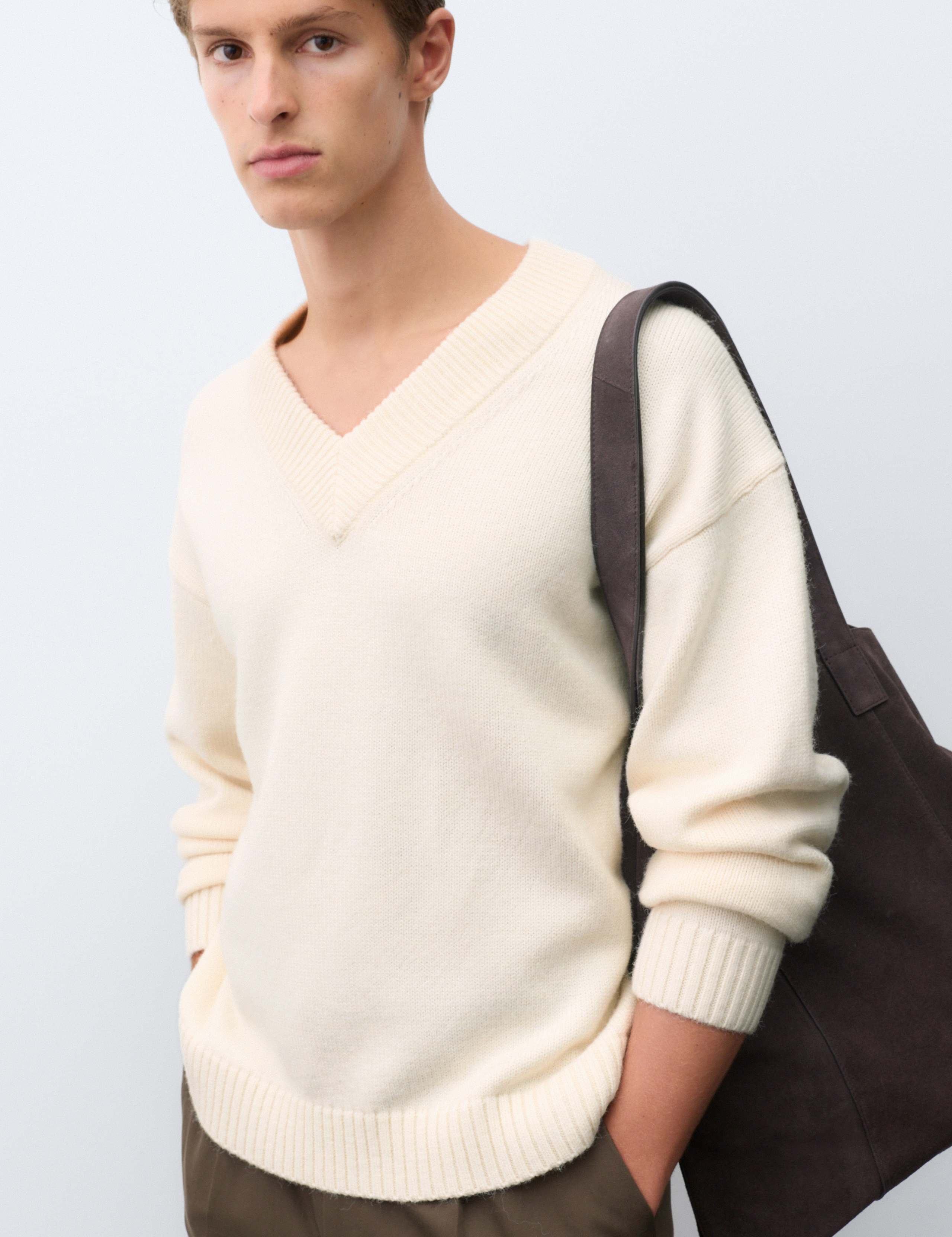 Wool Blend V-Neck Jumper