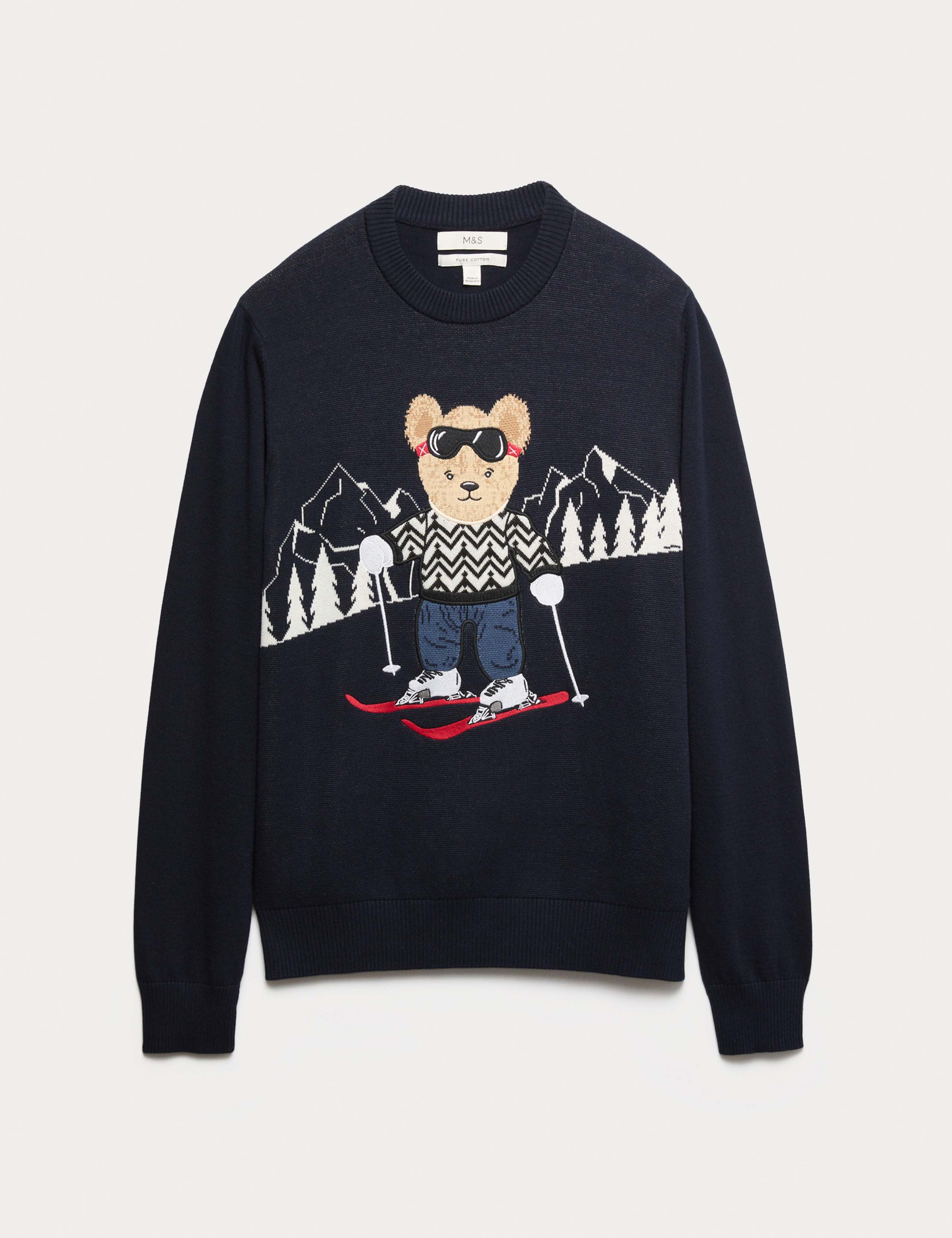 Pure Cotton Spencer Bear Ski Jumper