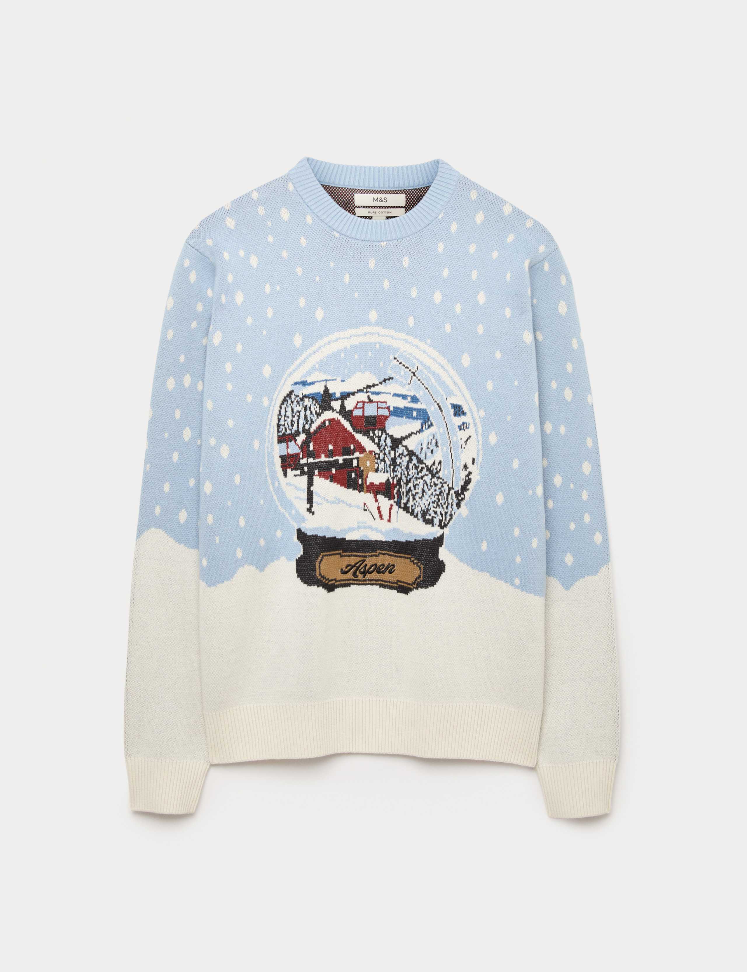 Pure Cotton Ski Snow Globe Christmas Jumper