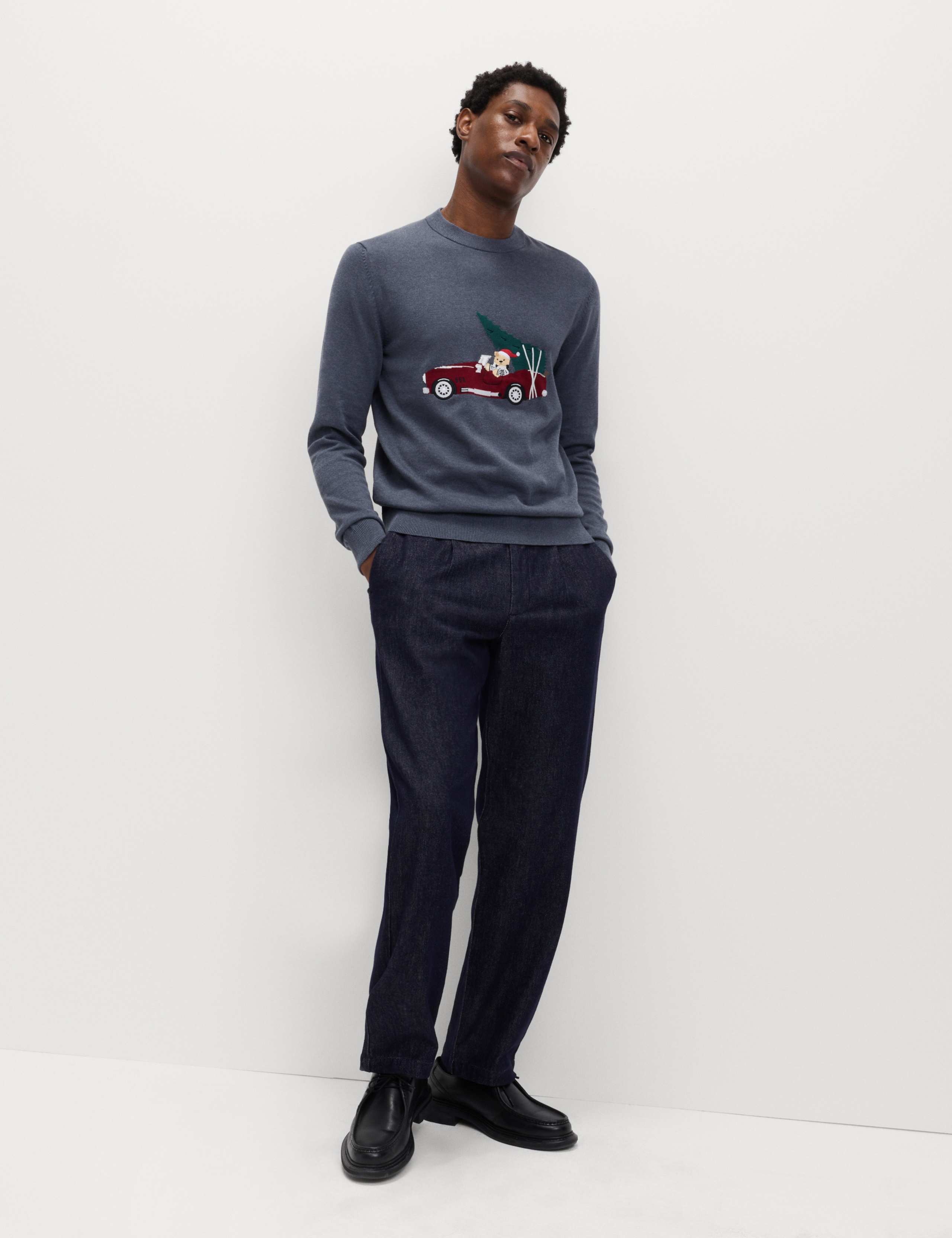 Pure Cotton Spencer Bear™ Crew Neck Jumper