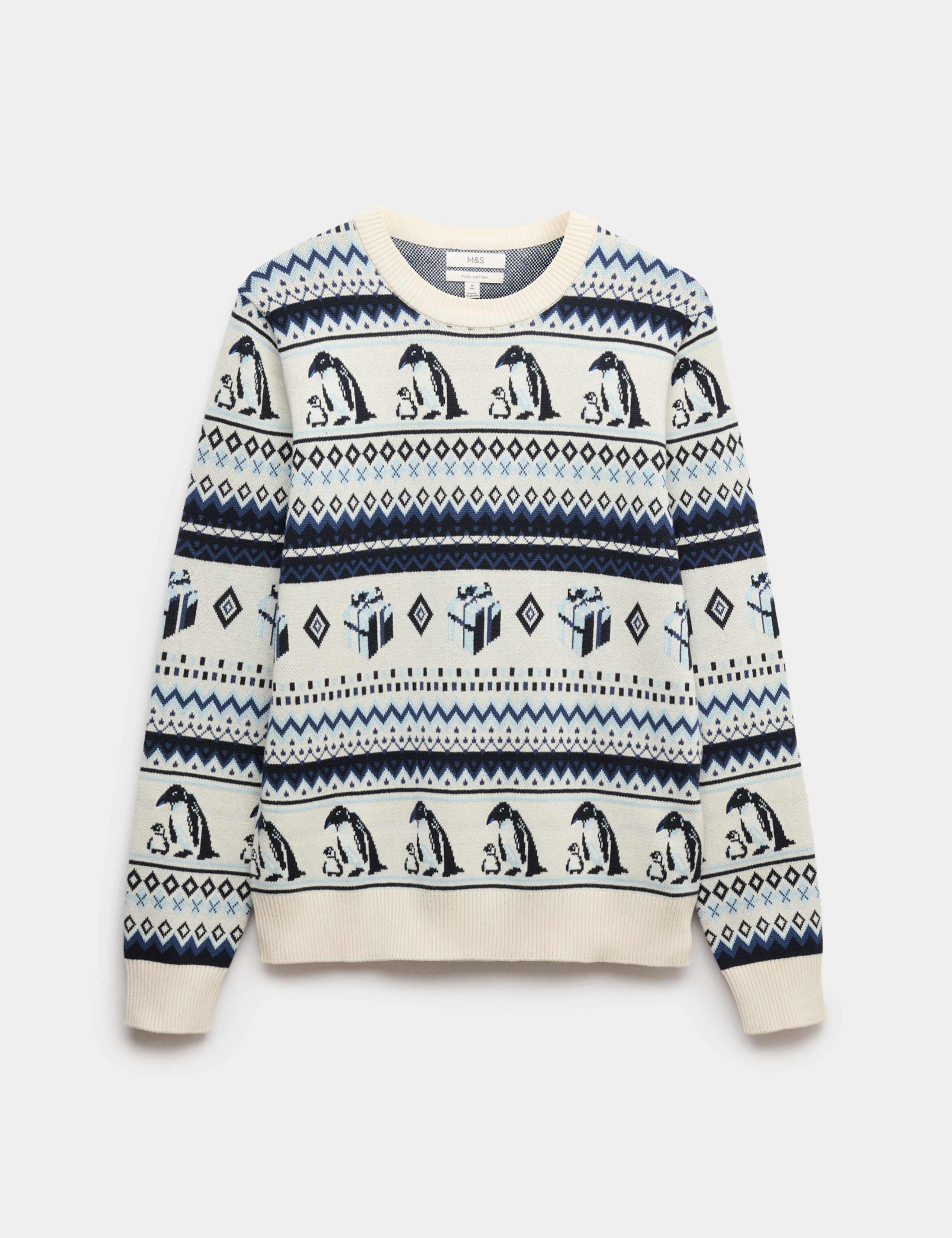 Pure Cotton Crew Neck Penguin Jumper