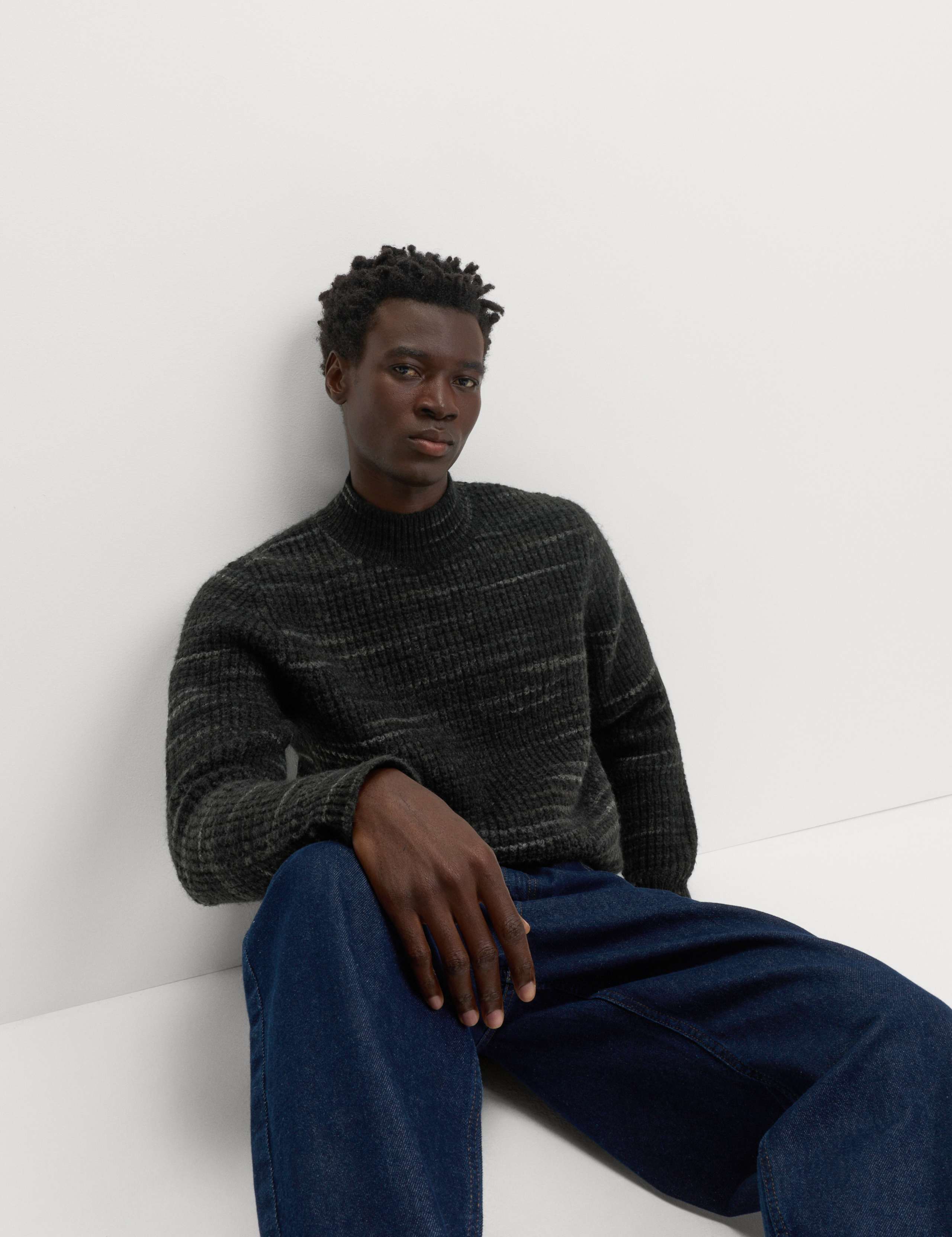 Space Dyed High Neck Jumper