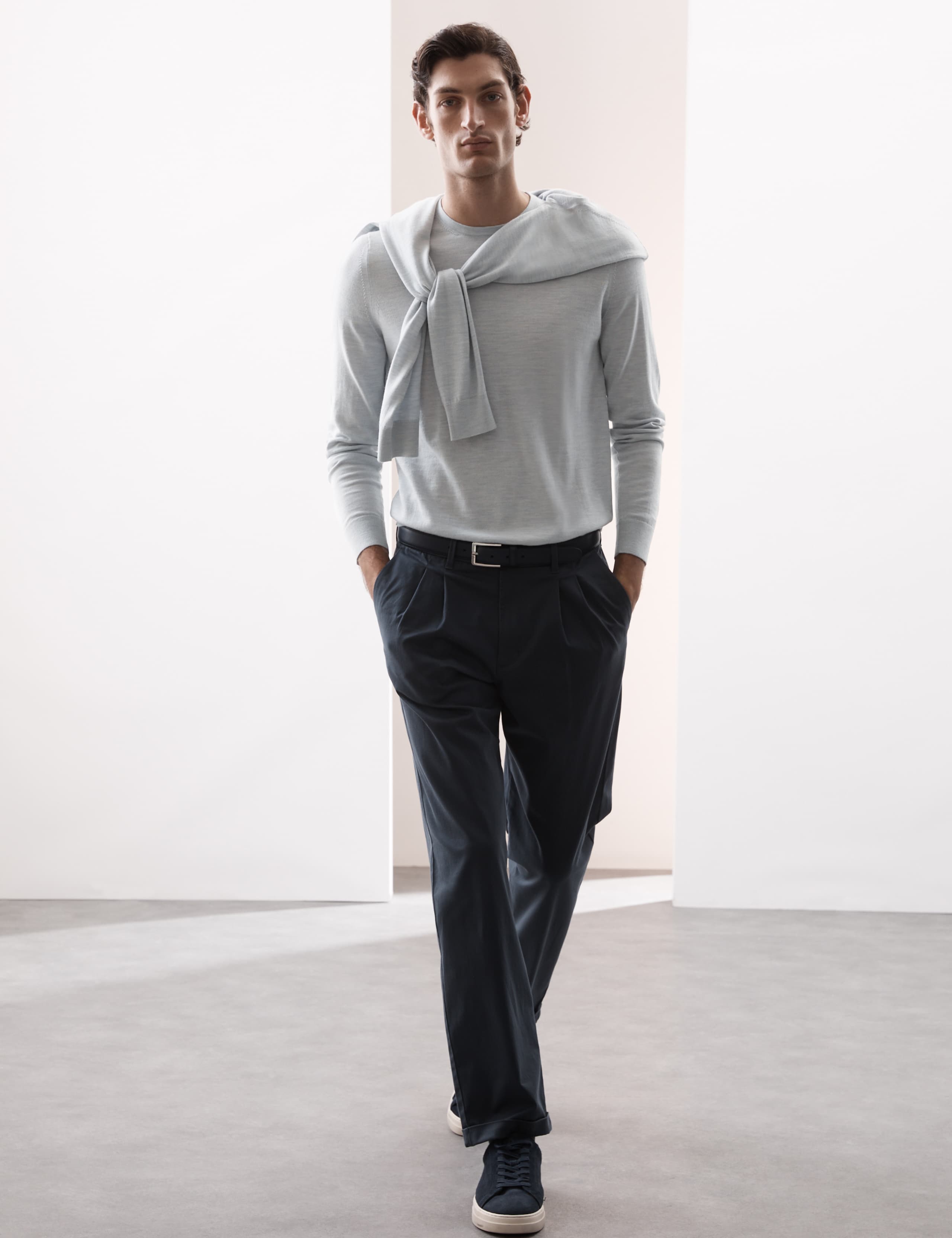 Pure Extra Fine Merino Wool Crew Neck Jumper
