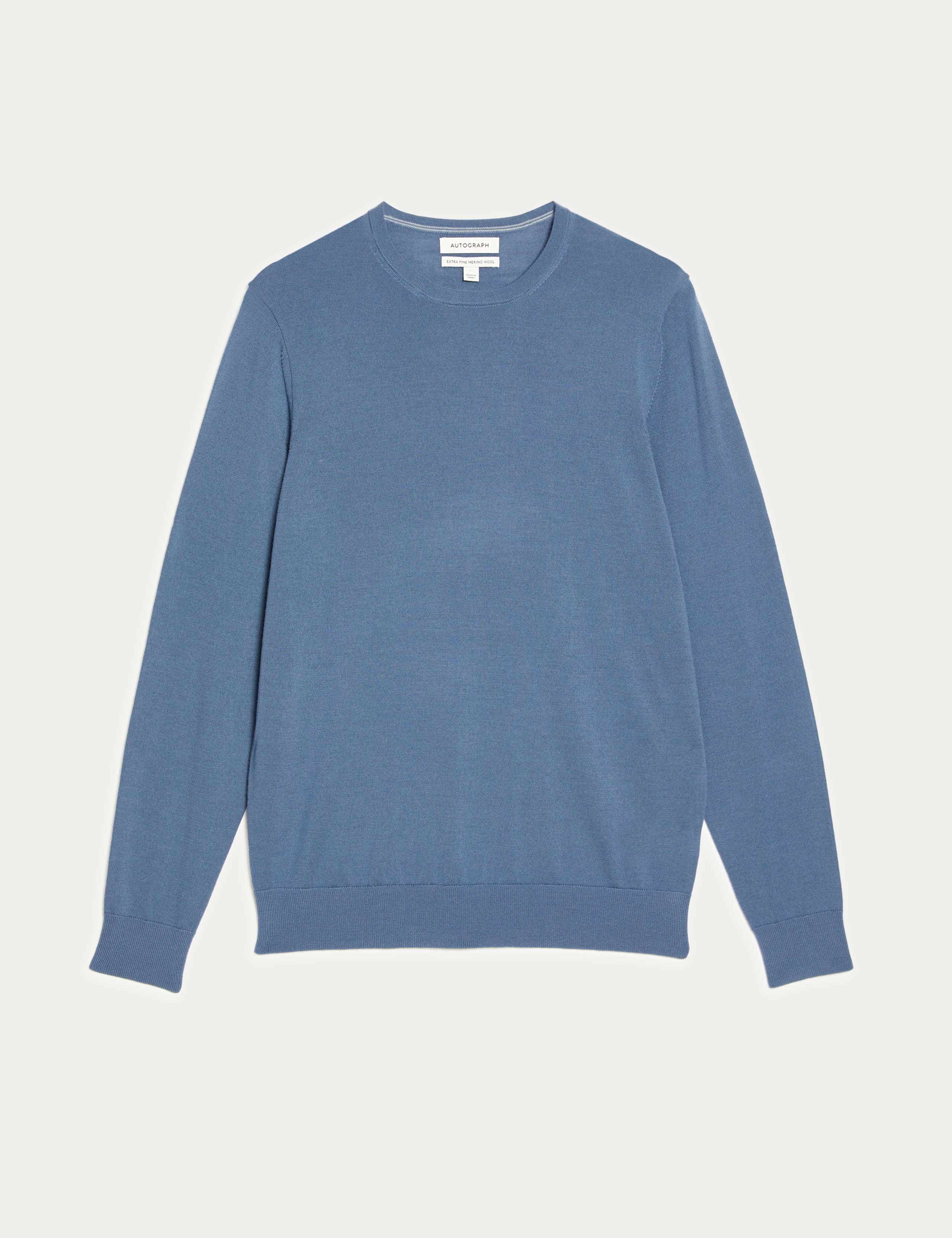 Pure Extra Fine Merino Wool Crew Neck Jumper