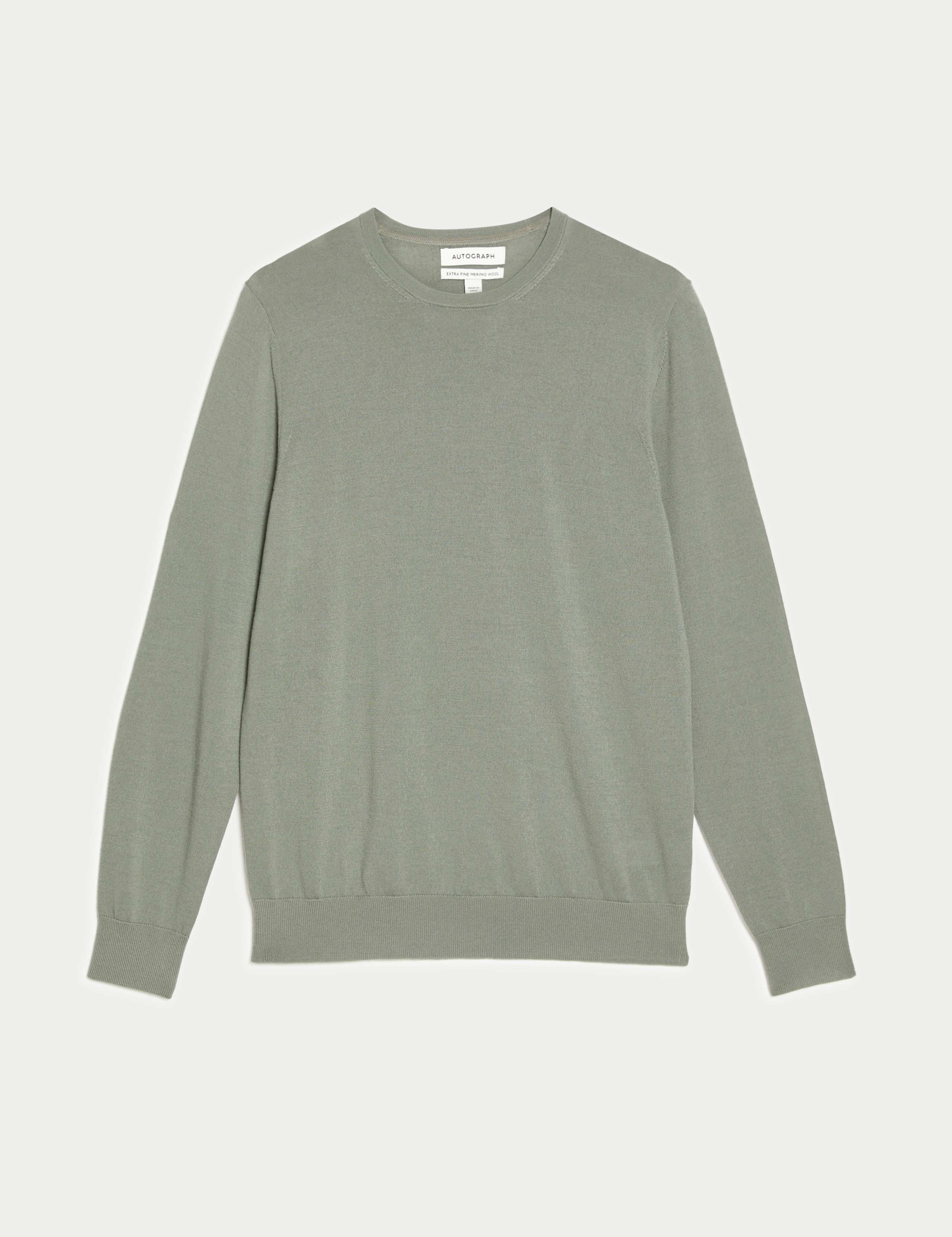 Pure Extra Fine Merino Wool Crew Neck Jumper