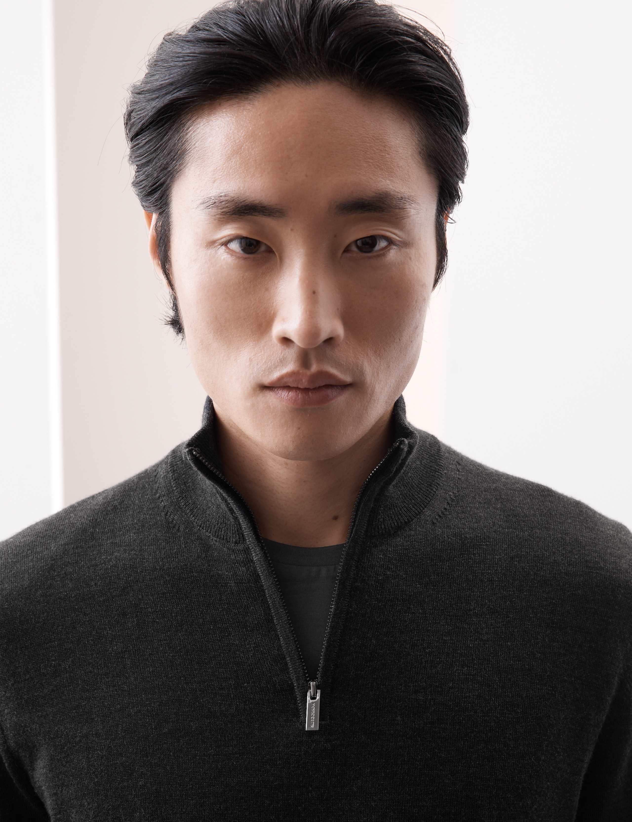 Pure Extra Fine Merino Wool Half Zip Jumper